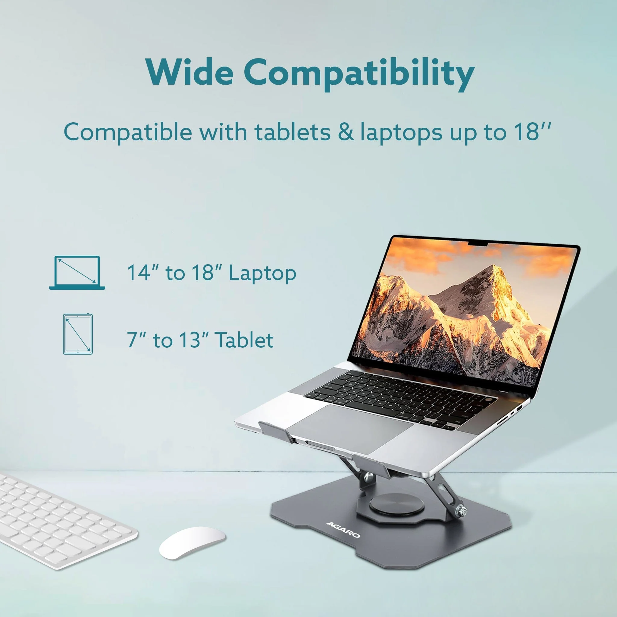 Metal Laptop Stand, 360° Rotating - Image 6