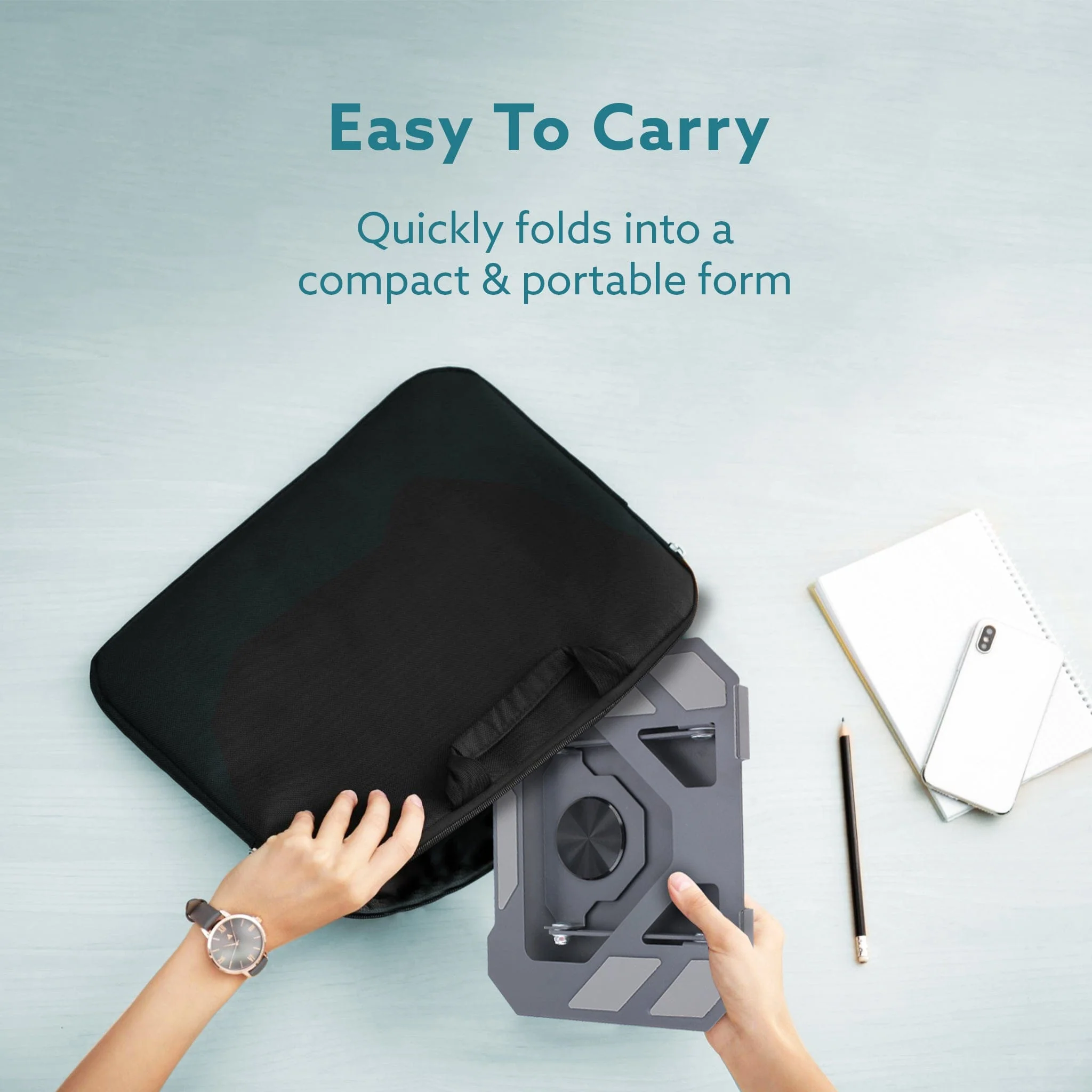 Metal Laptop Stand, 360° Rotating - Image 8