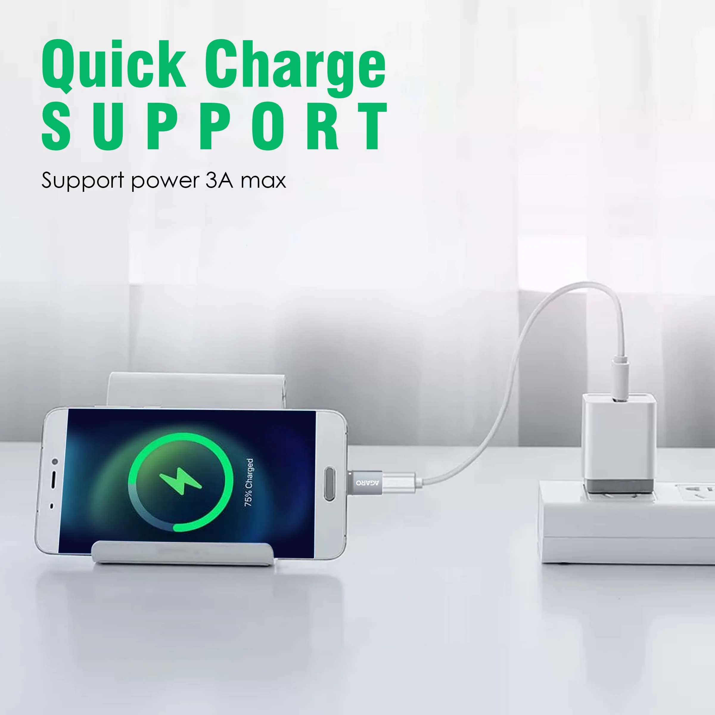 Micro USB to USB A Female OTG Adapter- (Metallic Grey) - Image 4