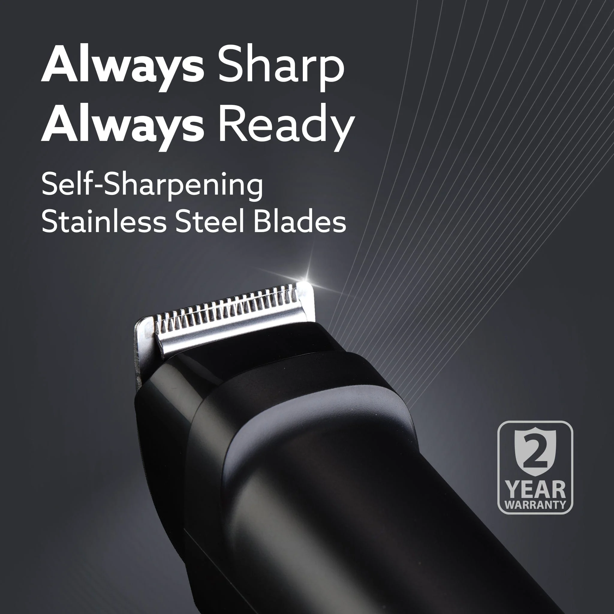 MT 8001 Beard Trimmer for Men, 60min Run Time, USB Charging, Fast Charge, 20 Length Setting, Rechargeable Battery, Black - Image 4