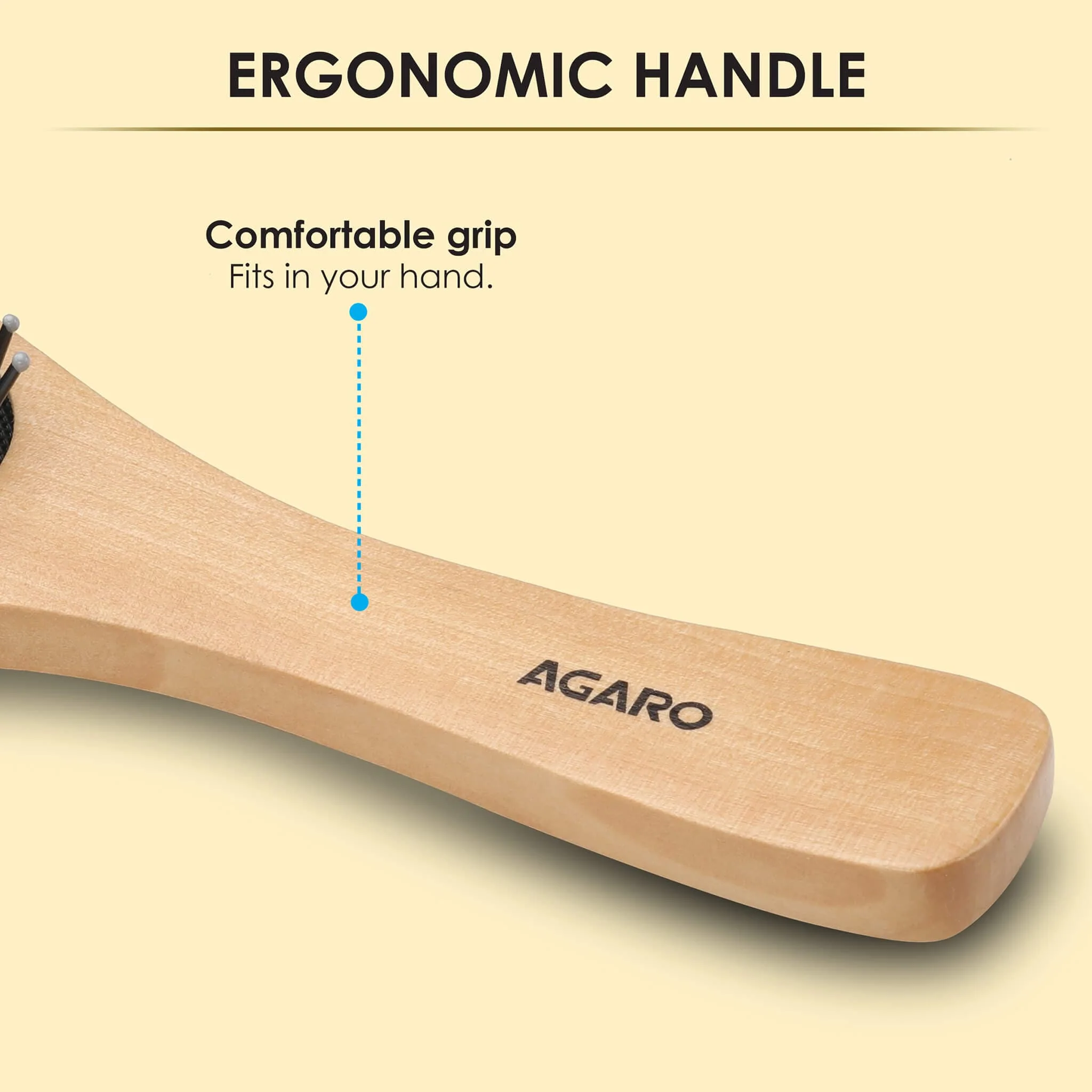 Wooden Oval Hair Brush - Image 11