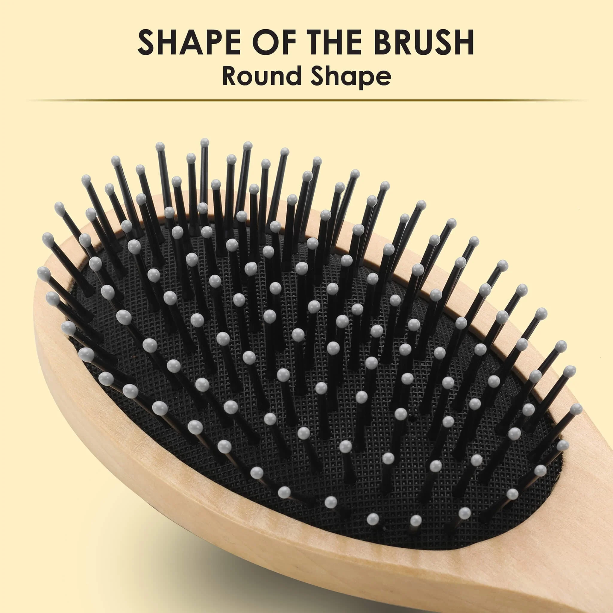 Wooden Oval Hair Brush - Image 4