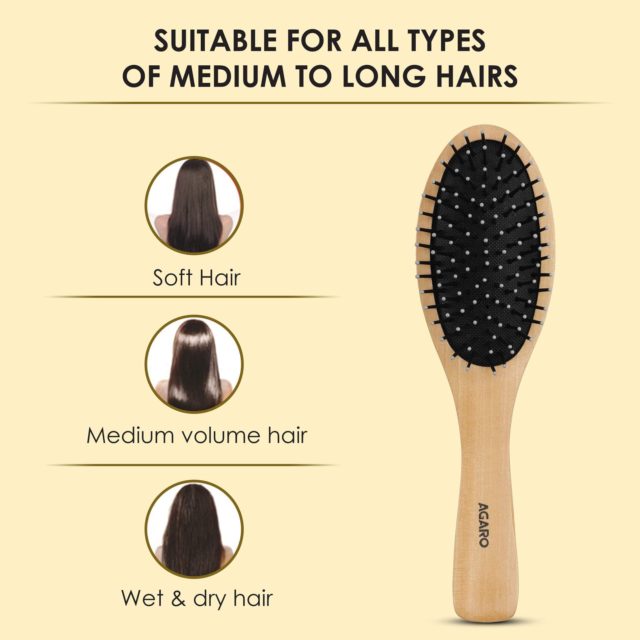 Wooden Oval Hair Brush - Image 9