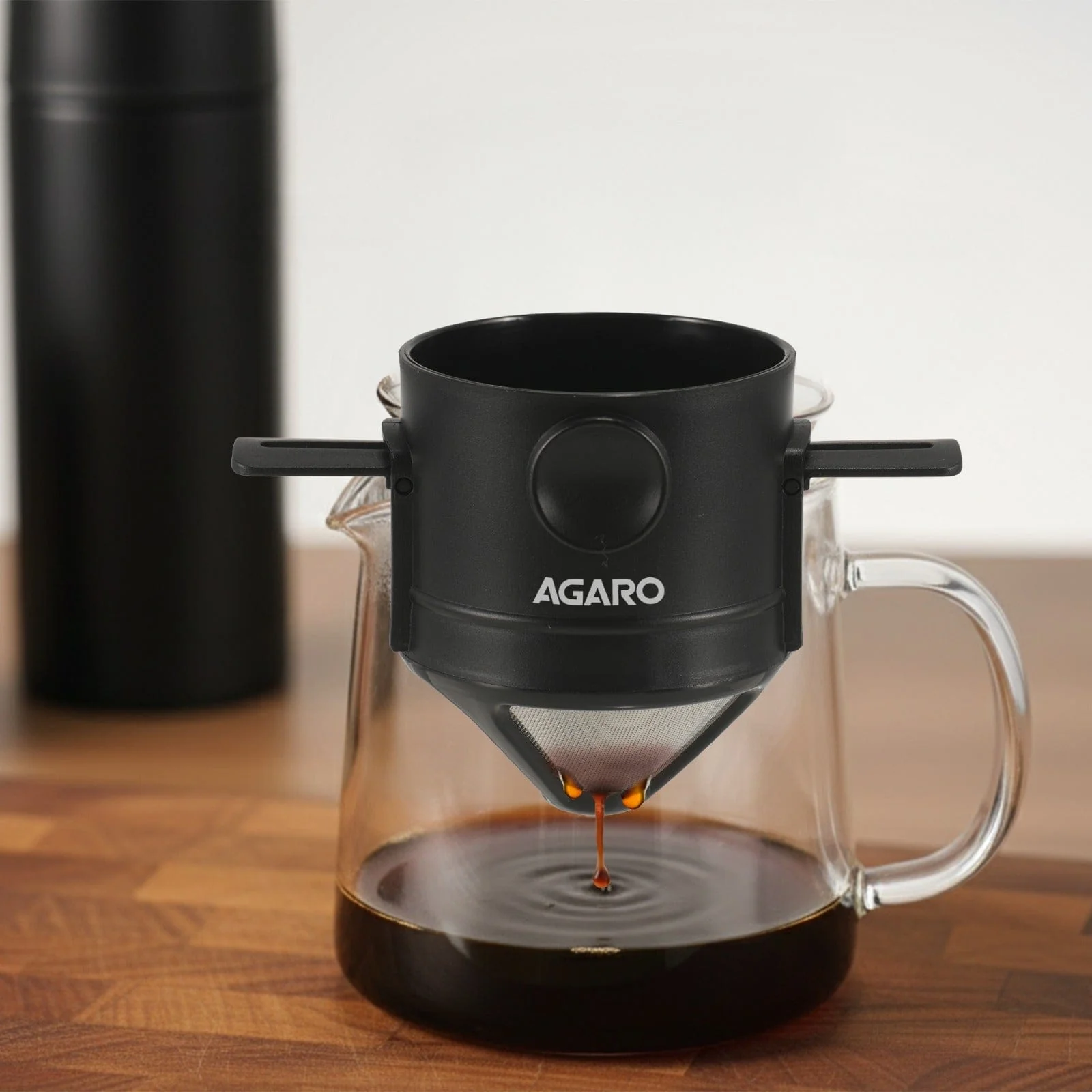 Pour Over Coffee Maker with Double Mesh Filter, Food Grade 304 Stainless Steel & Plastic Coffee Dripper, 100% Paperless, Foldable-Portable & Easy to Clean, Retains True Coffee Flavour - Image 6