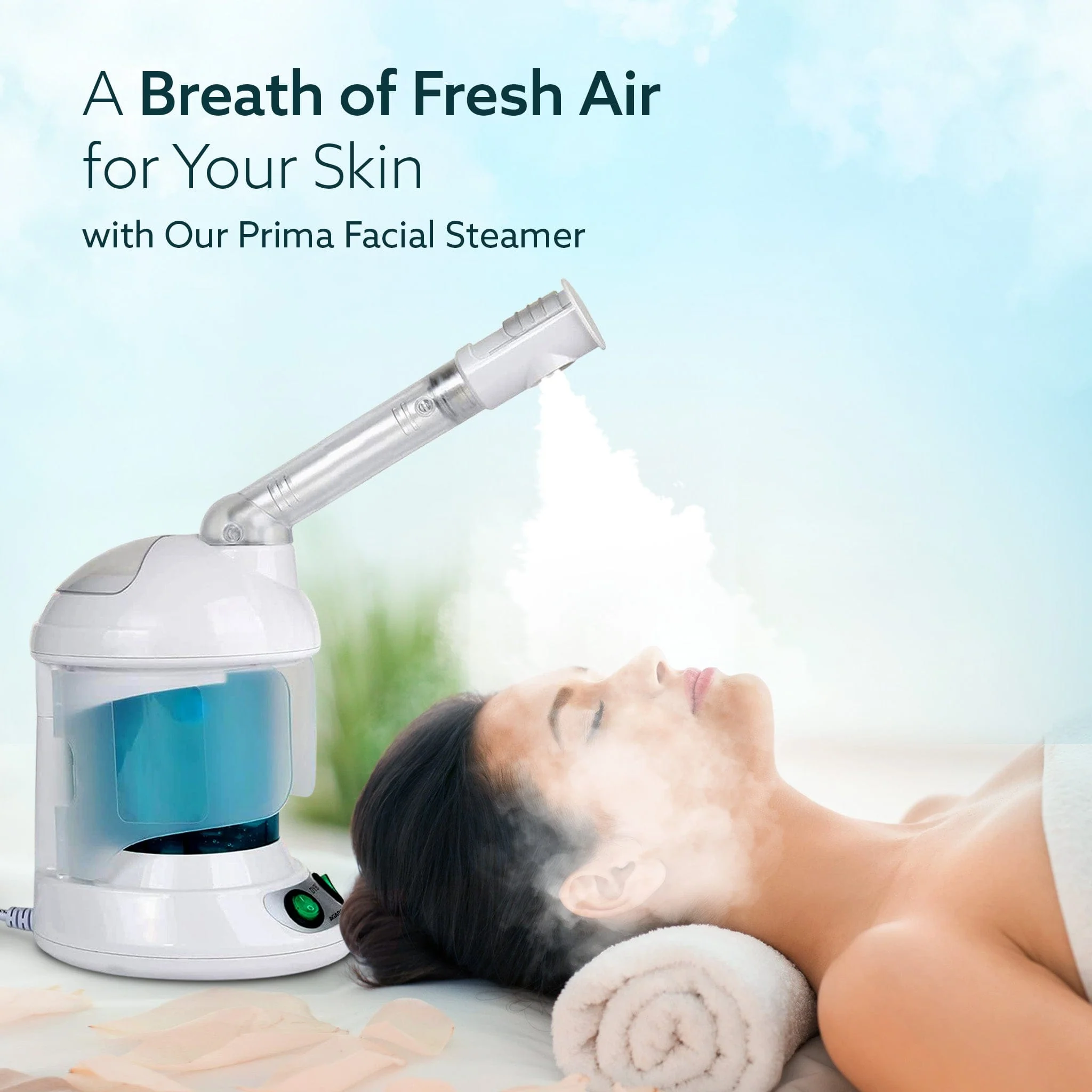 Prima Facial Steamer 2 in 1 Hair and Face Steamer for Natural Hair with UV Ozone - Image 2