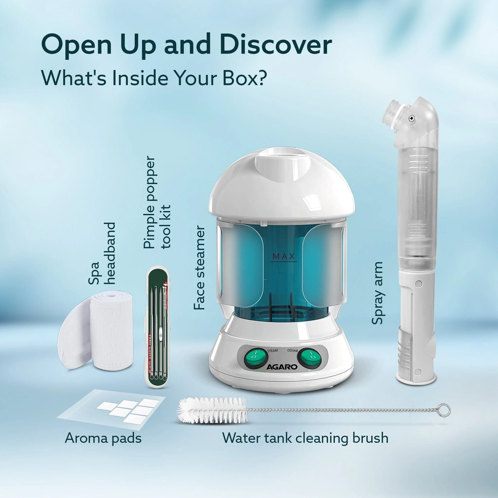Prima Facial Steamer 2 in 1 Hair and Face Steamer for Natural Hair with UV Ozone - Image 6