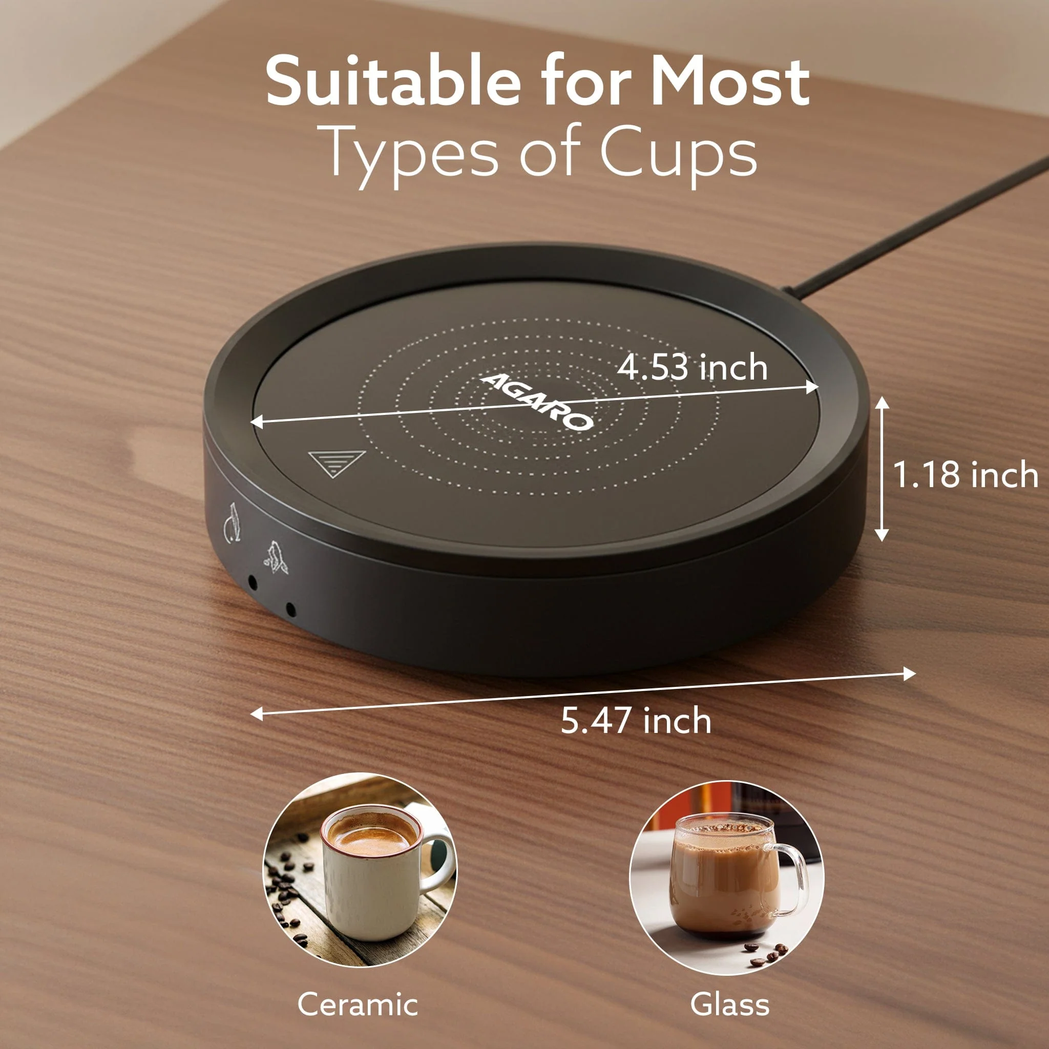Regal Coffee Mug Warmer – Cup Heater for Coffee-Tea, Milk & Hot Drinks, Portable Electric Heating Pad with Constant Temperature, for Home, Office & Travel - Image 4