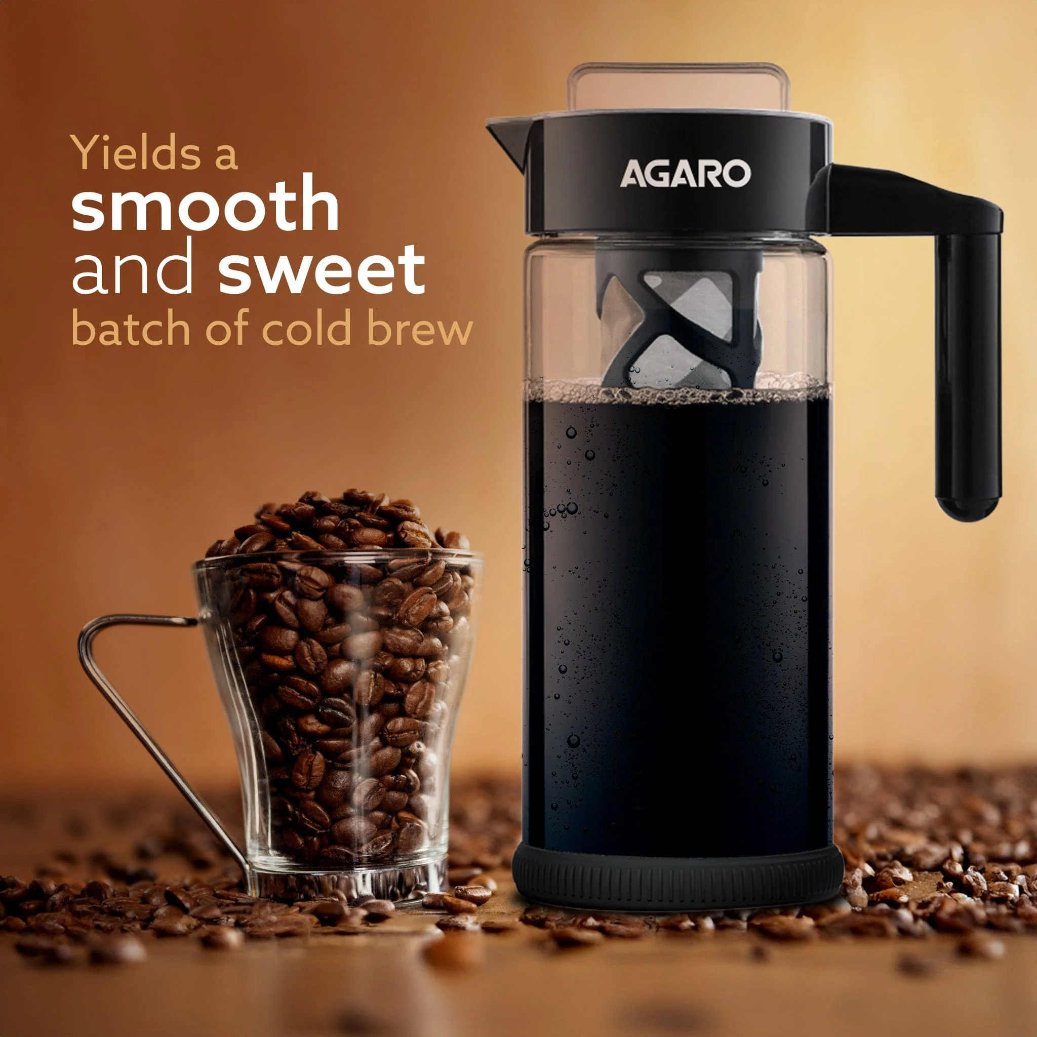 Regal Iced Brew Coffee Maker & Iced Tea Brewer – 1.3 L Borosilicate Glass Pitcher, Food Graded BPA Free Silicon with Reusable Mesh Filter – Dishwasher Safe – Ideal for Home & Travel - Image 6