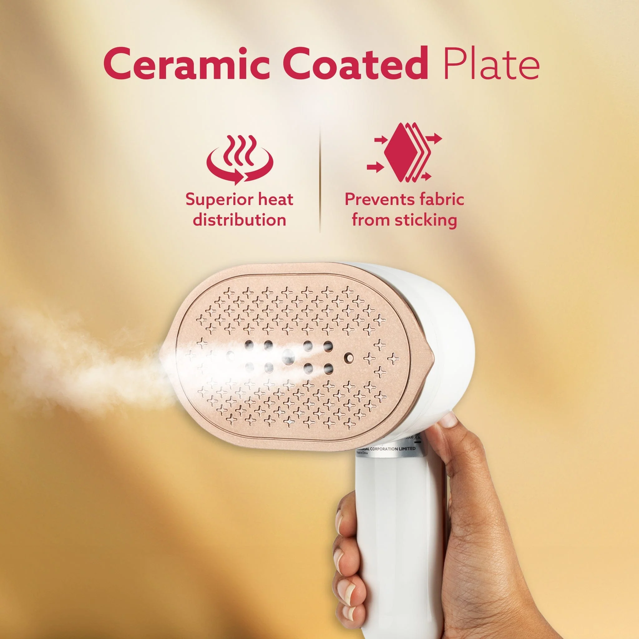 Regal Mini Garment Steamer, 1200 Watts, Wrinkle Remover, Fast Heating, Scratch Resistant Titanium Coated Plate, 2In1 Horizontal Vertical Use - Image 3