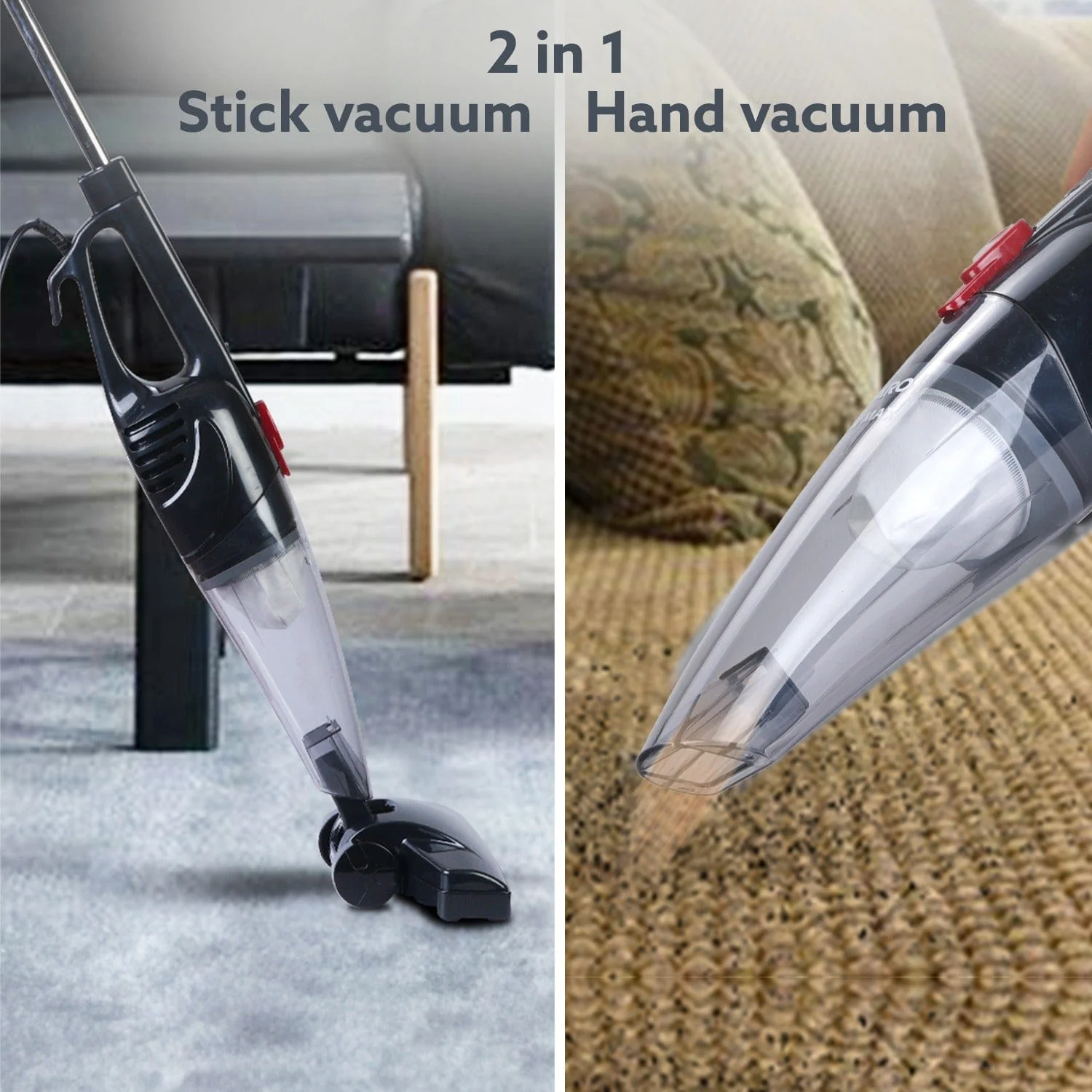 Regal Plus Upright Vacuum Cleaner, 2-in-1, Handheld & Stick, Dry Vacuuming, for Home Use, 800 Watts, 6.5 kPa Suction Power, Bagless, Black - Image 5