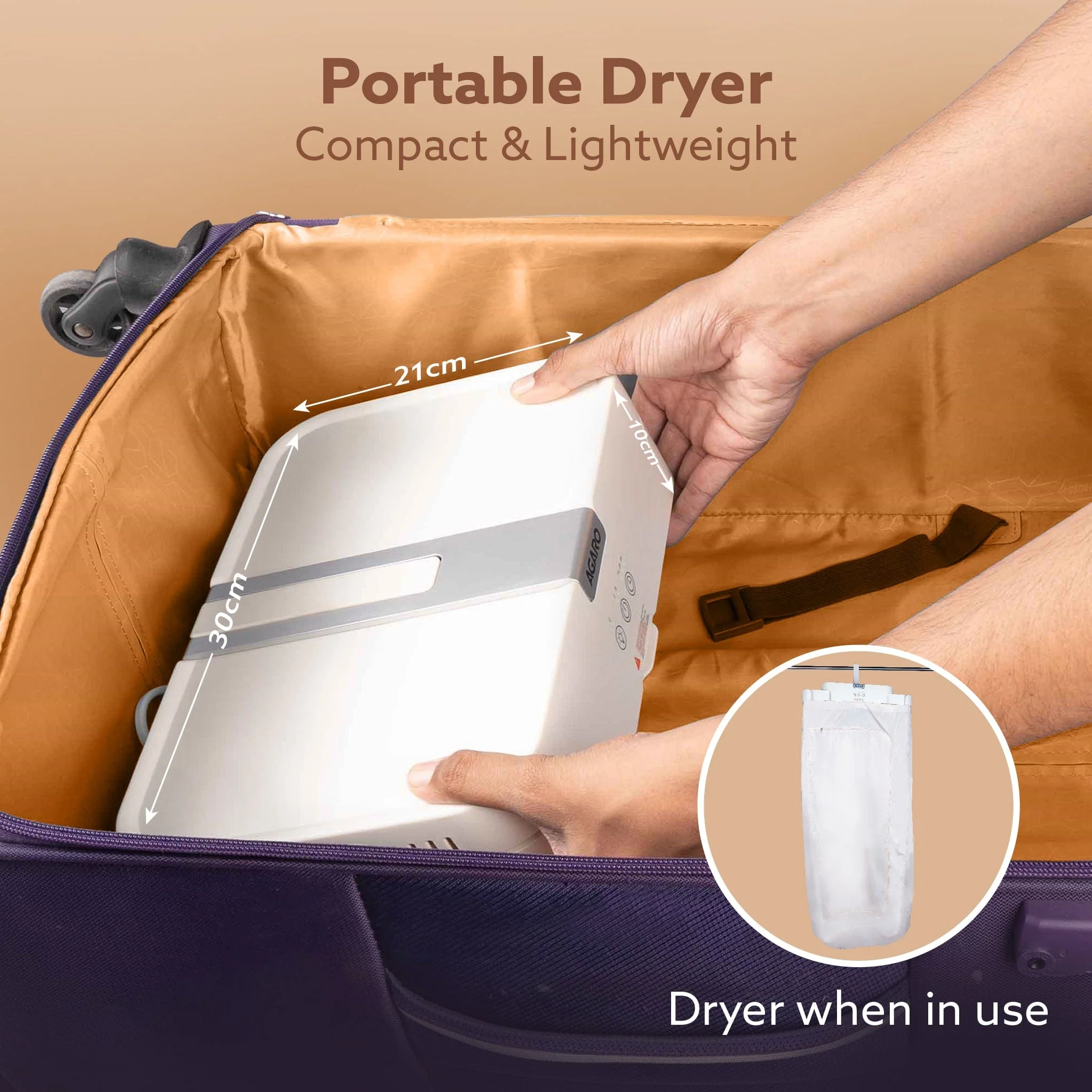 Regal Portable Clothes Dryer, Automatic Clothes Warmer Machine with Hanger,103L Capacity, 9 Pieces at a time, 600W, 9V, Ideal for Home, Travel, Baby Clothing, Towels, and Wet Laundry - Image 4