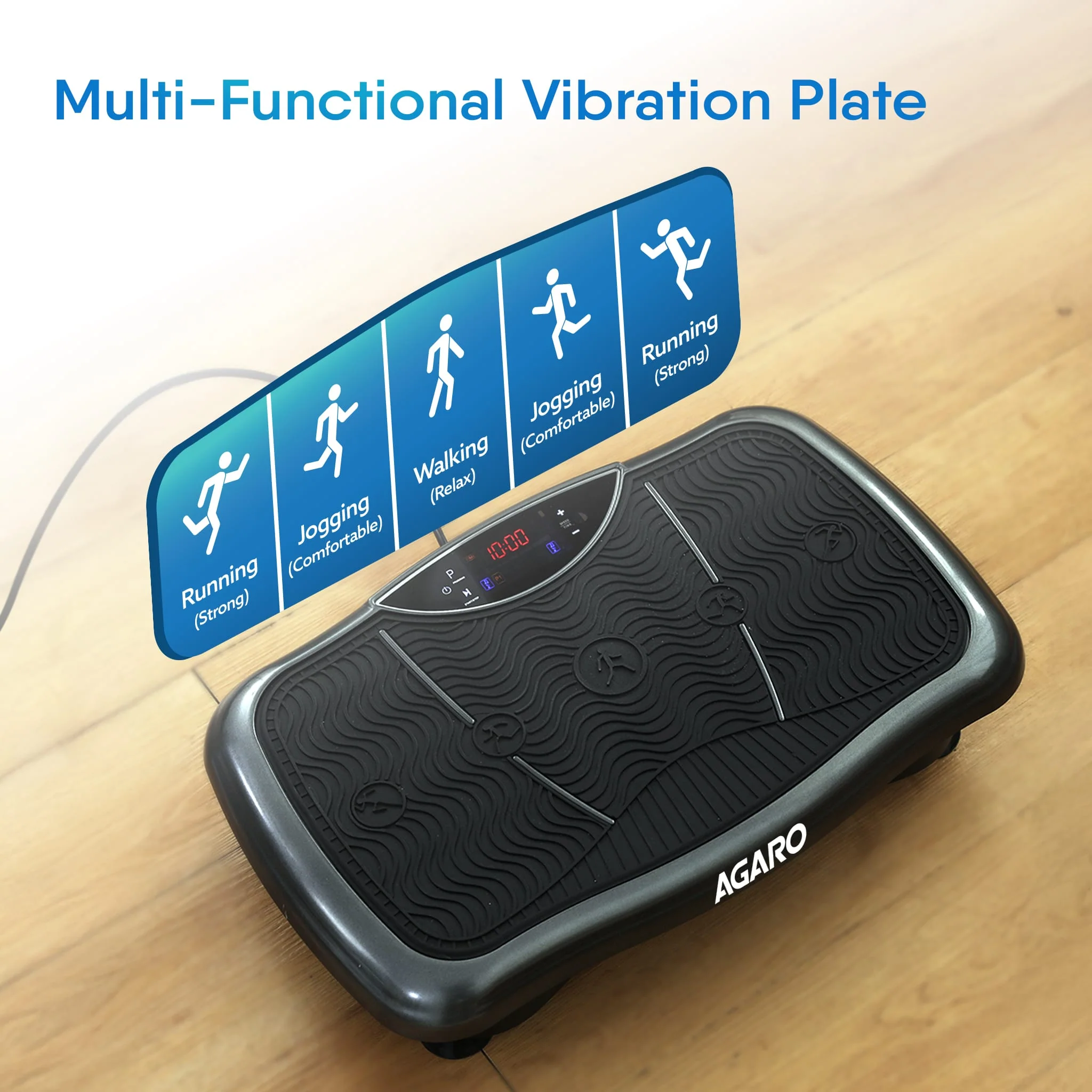 Regal Vibration Plate Massager, Home & Gym Workout Machine for Muscle Toning, Calorie Burning, Massaging & Weight Loss Comes with 5 Program Mode with Remote,2 Balance Straps, Black - Image 4