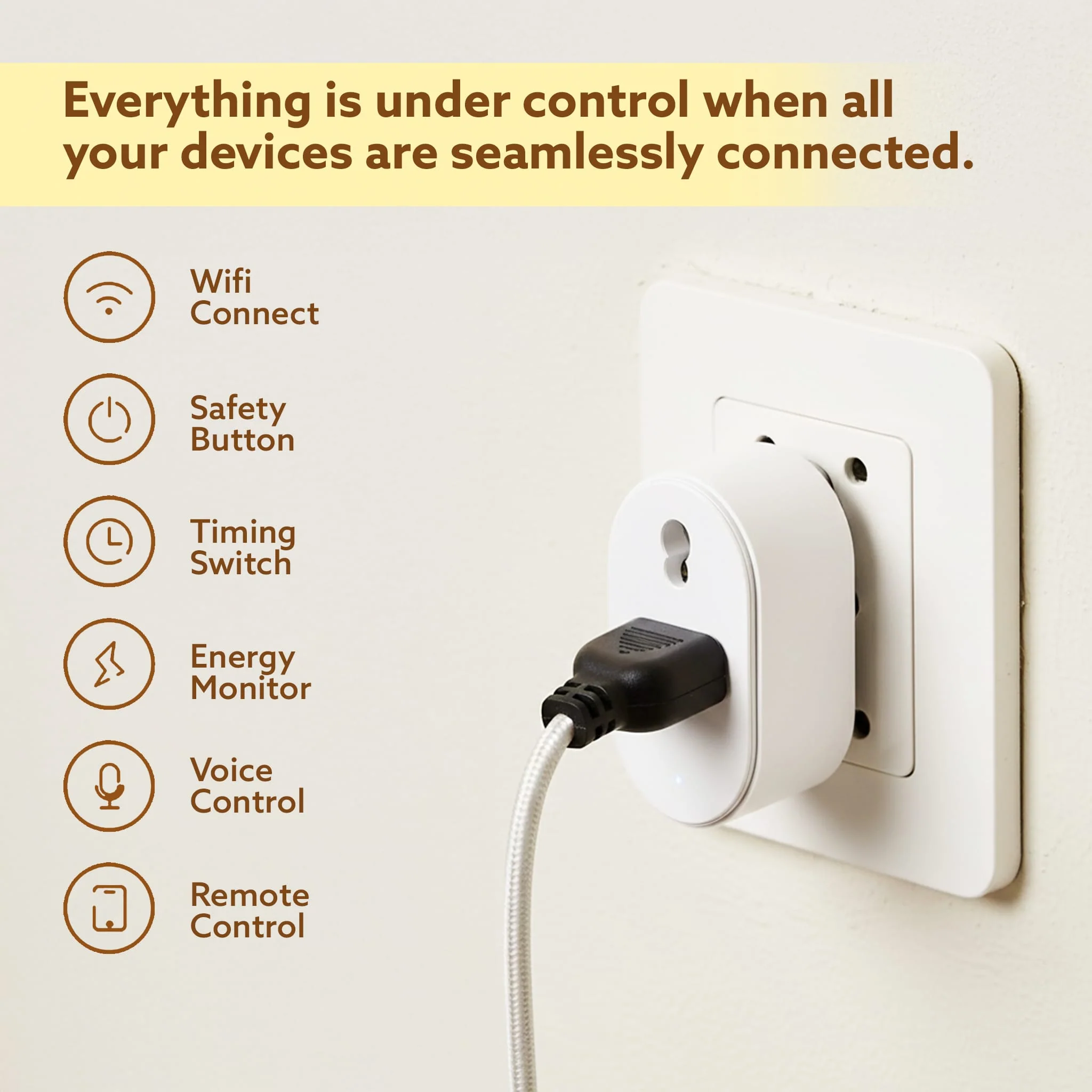 Regency 16A Wi-Fi Smart Plug with Energy Monitoring & App Control, Voice Control for Geyser, AC & Heavy Appliances, Timer & Scheduling, Compatible with Alexa & Google Assistant – White - Image 6