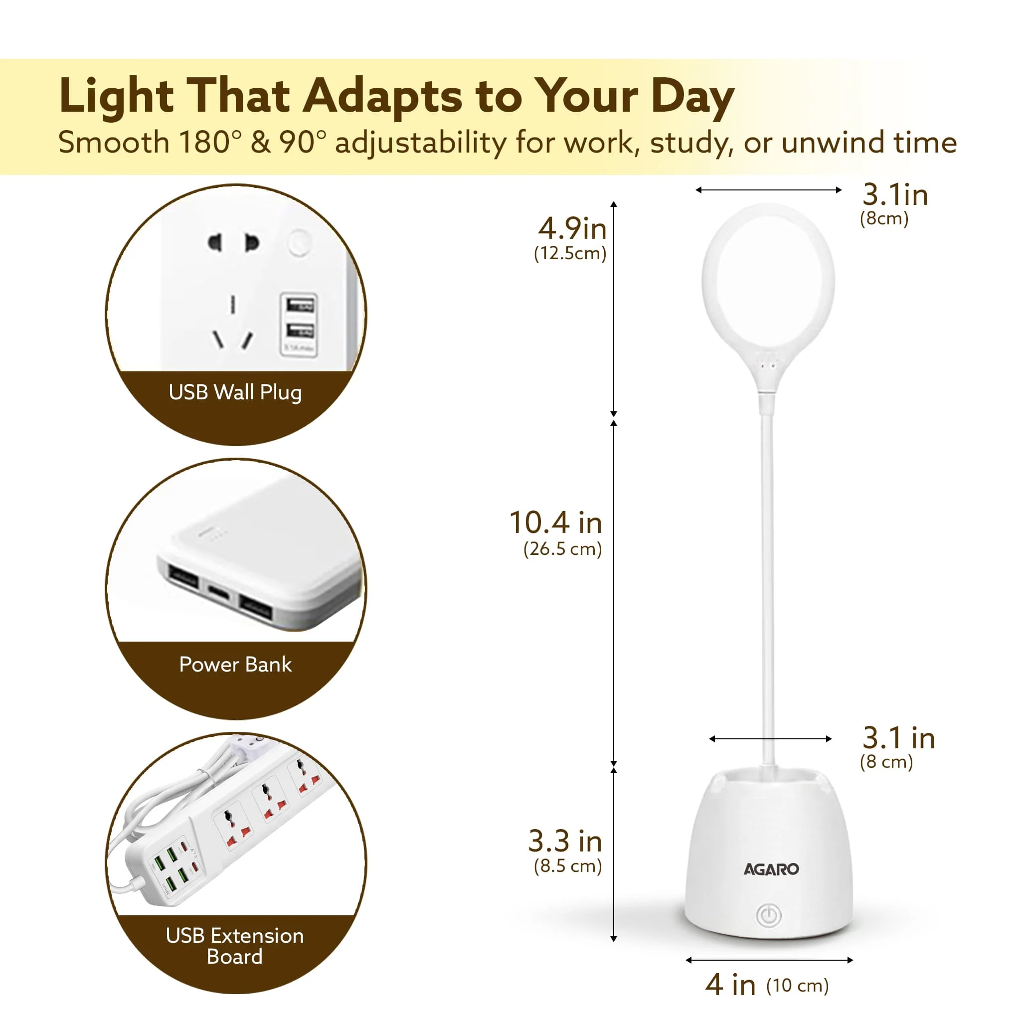 Regency 5W LED Desk Lamp rechargable with Touch Control - Image 6