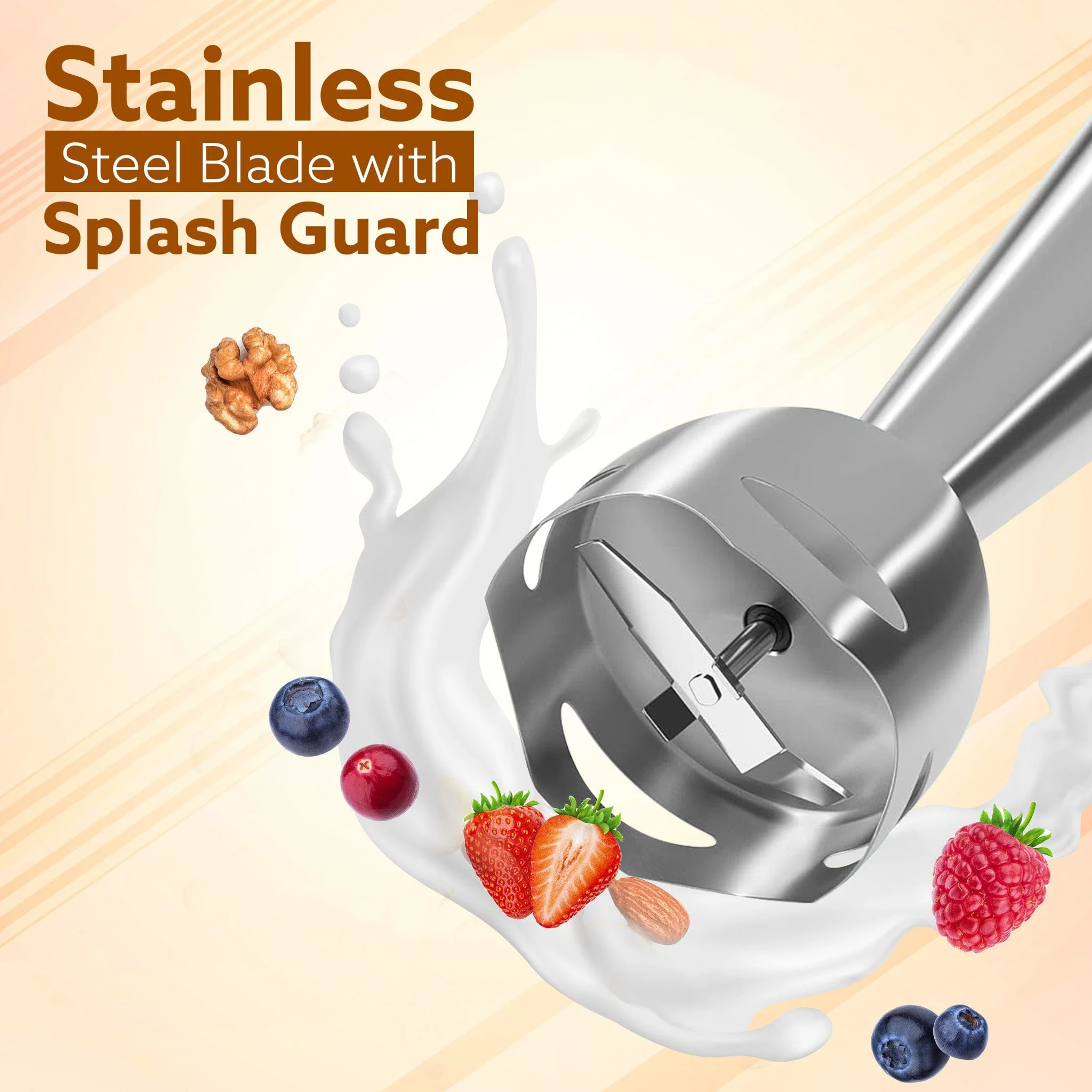 Regency Hand Blender, 600W, Variable Speed Modes & Speed Regulator, Stainless Steel Blades, Mixing, Blending, Whisking, Low Noise - Image 4