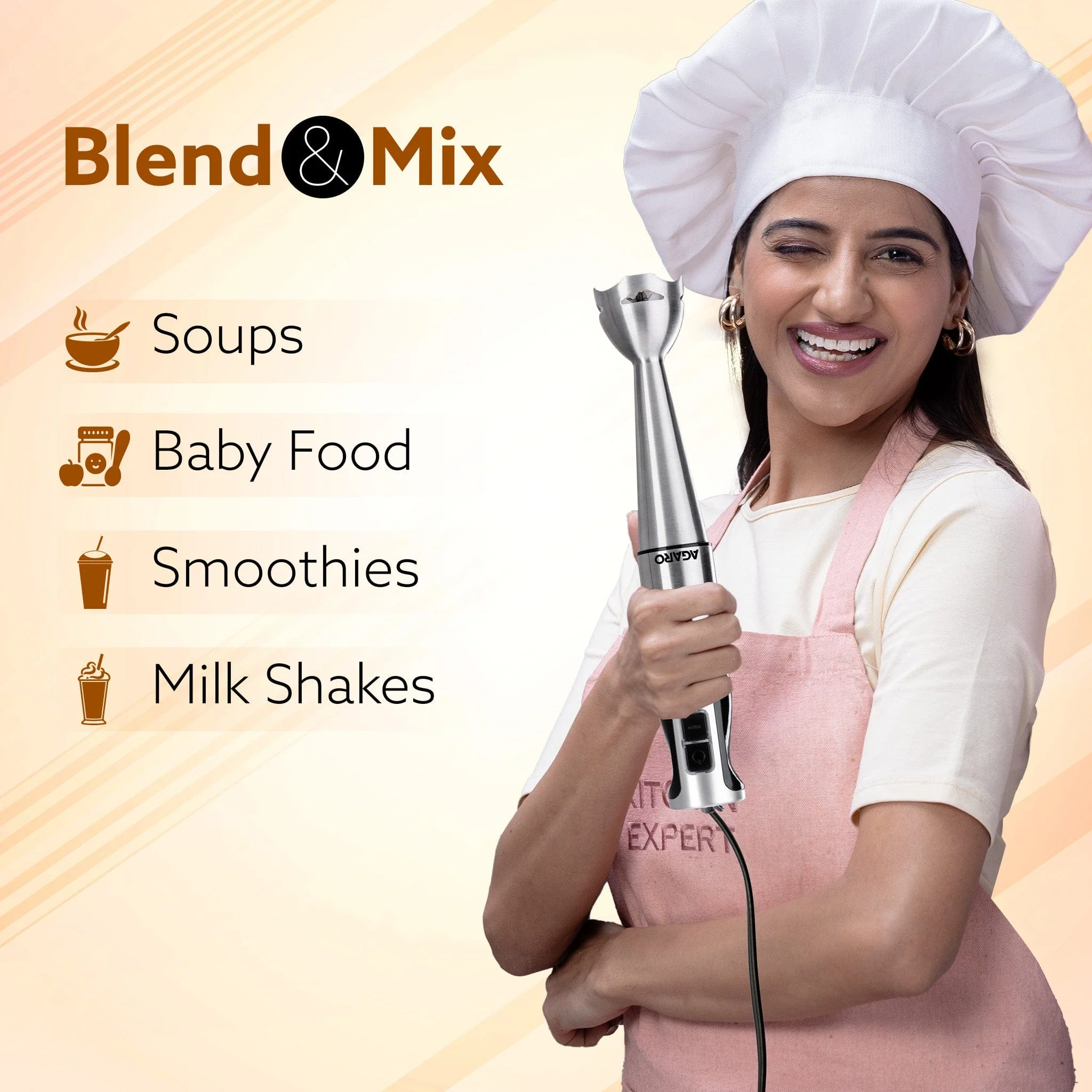 Regency Hand Blender, 600W, Variable Speed Modes & Speed Regulator, Stainless Steel Blades, Mixing, Blending, Whisking, Low Noise - Image 5