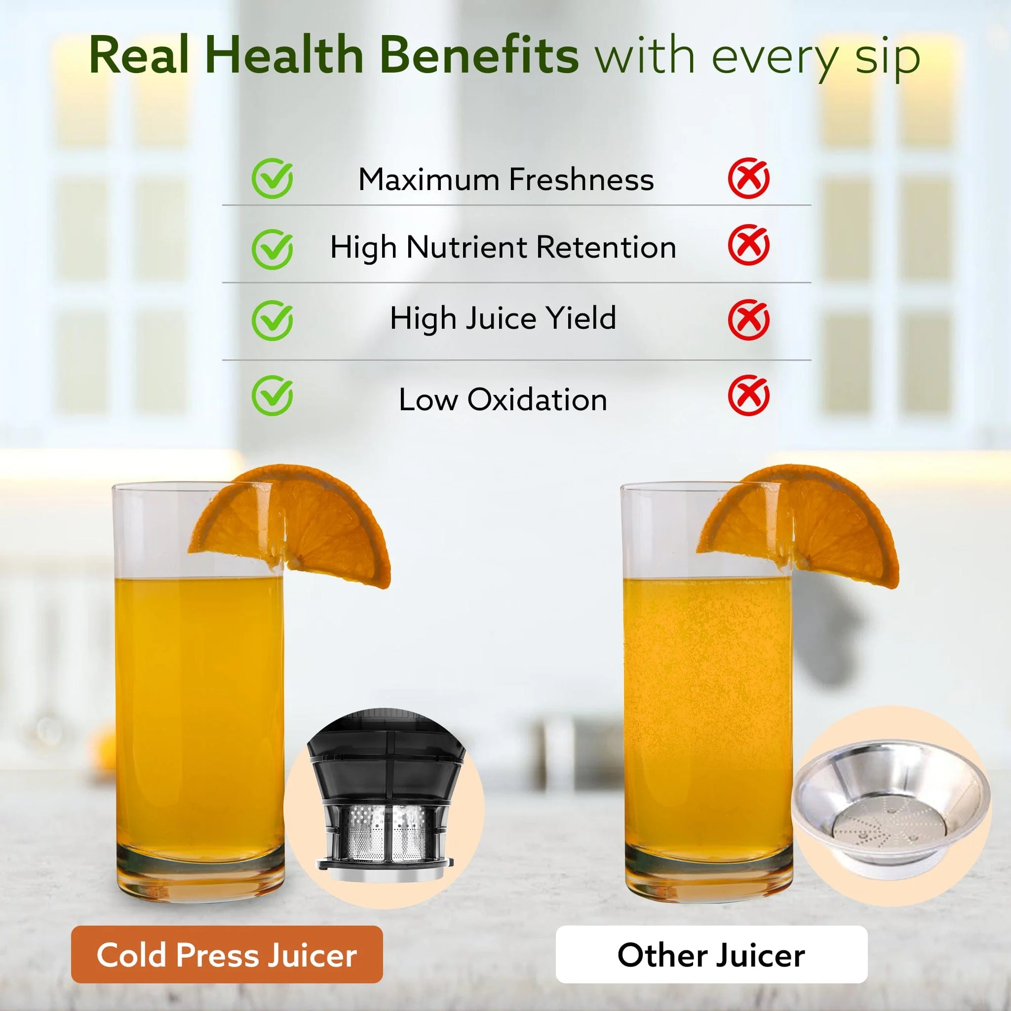 Regency Slow Juicer, 250 Watt AC Motor, Cold Pressed - Fruit, Vegetable Juicer & Nut Milks, Easy Assembly & Cleaning, Intelligent Safety Features & Auto Reverse, Stainless Steel Filter, BPA-Free - Image 7