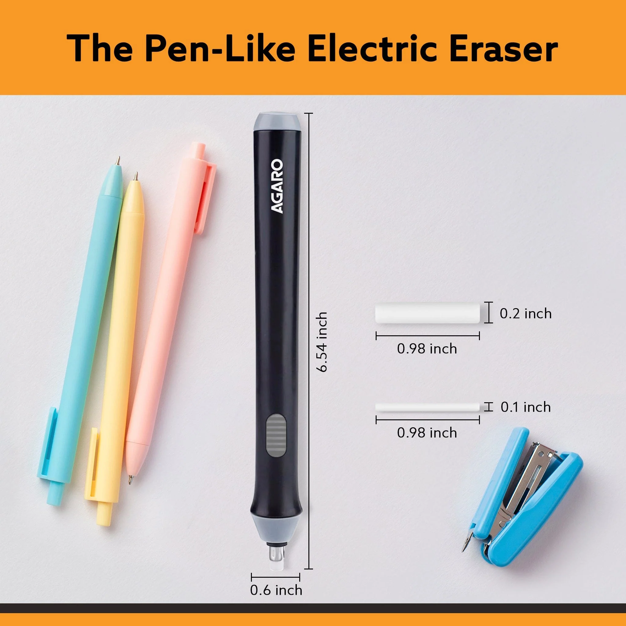 Electric Eraser ER2498, 2.3mm & 5mm Eraser, Automatic Correction & Highlighting, for Sketching, Drawing, Portrait Shading, 22 Refills, 2 Eraser Holders, (Batteries not Included), White - Image 6