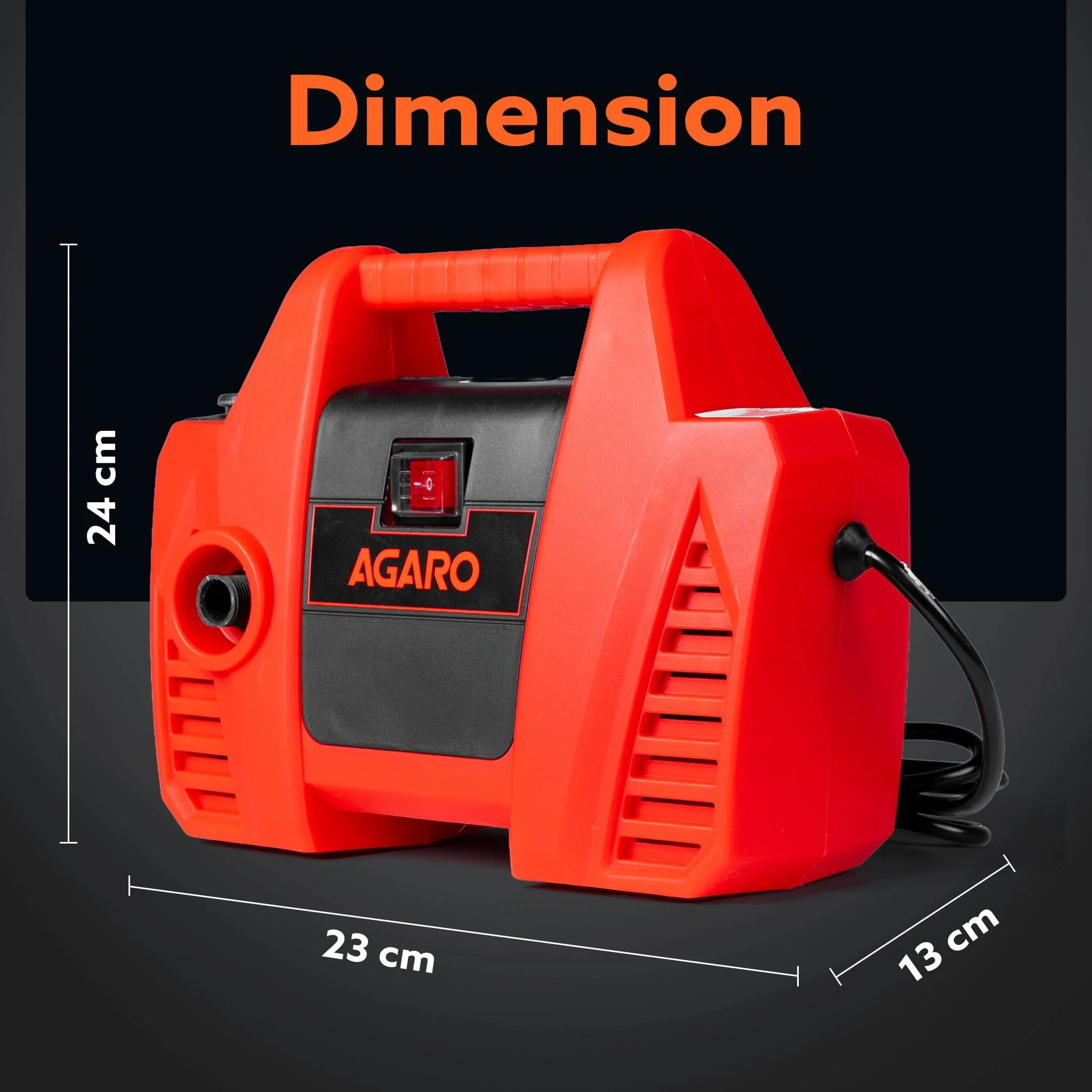 Regent High Pressure Washer | 1600W Motor | 120 Bar Max Pressure | 5.5 L/Min Flow Rate | Portable Electric Washer for Car, Bike, Walkways & Home Cleaning | 8M Outlet Hose Pipe Included - Image 9