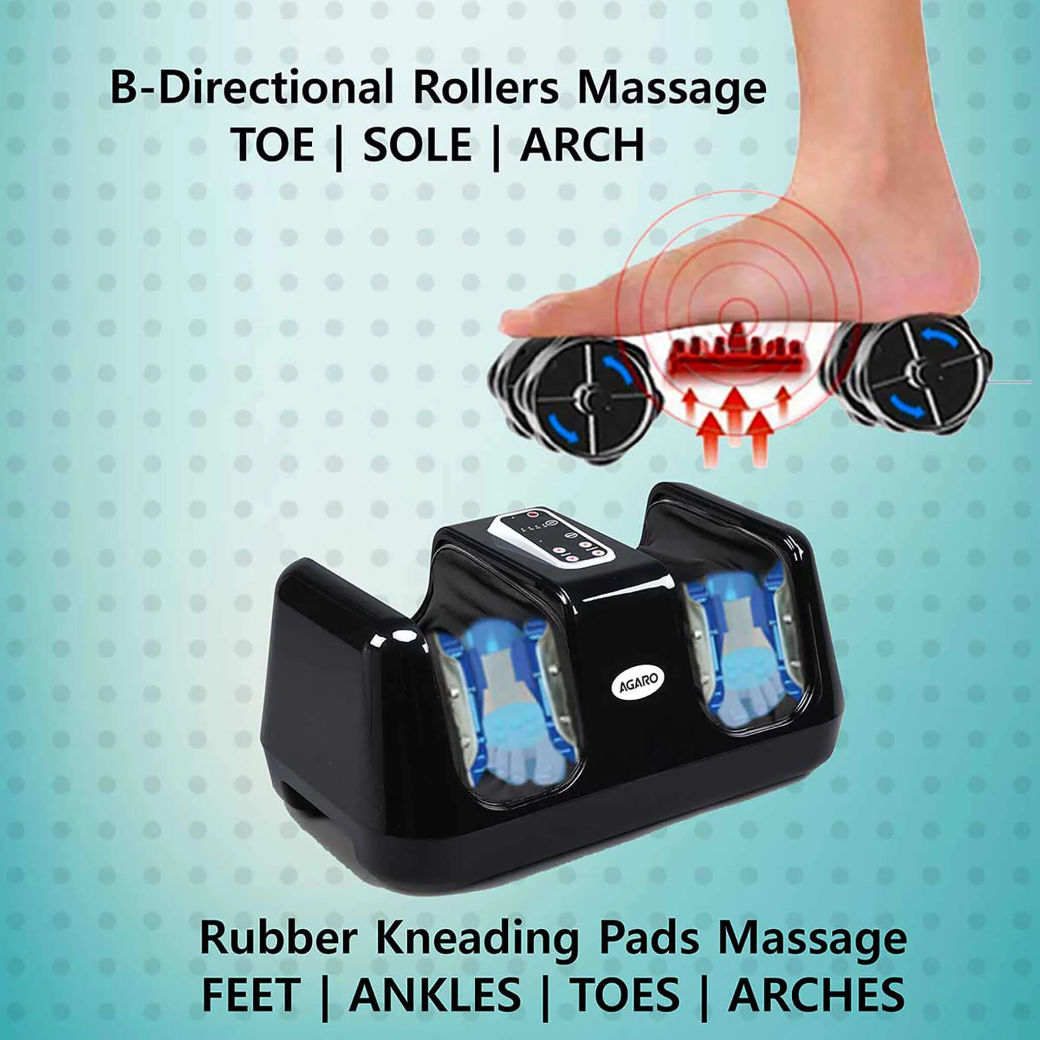 Relaxing Square Foot Massager - (White) - Image 4