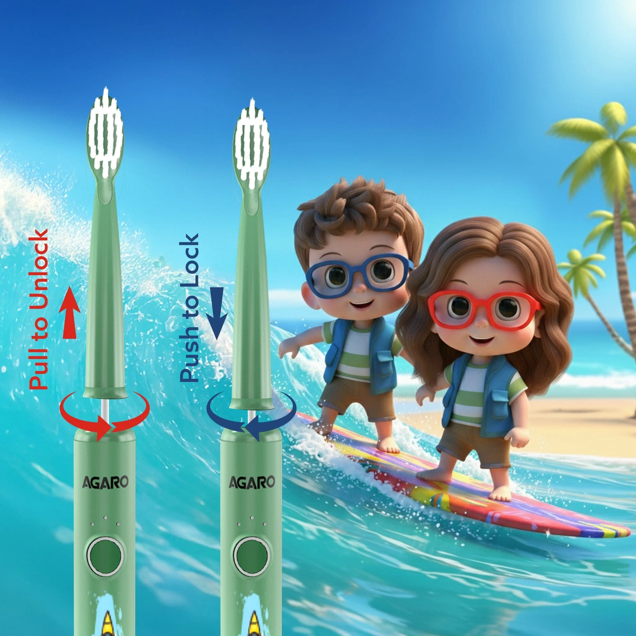 Rex Lite Kids Brush Head Refill set of 2pcs,Replacement Brush Heads - Image 5