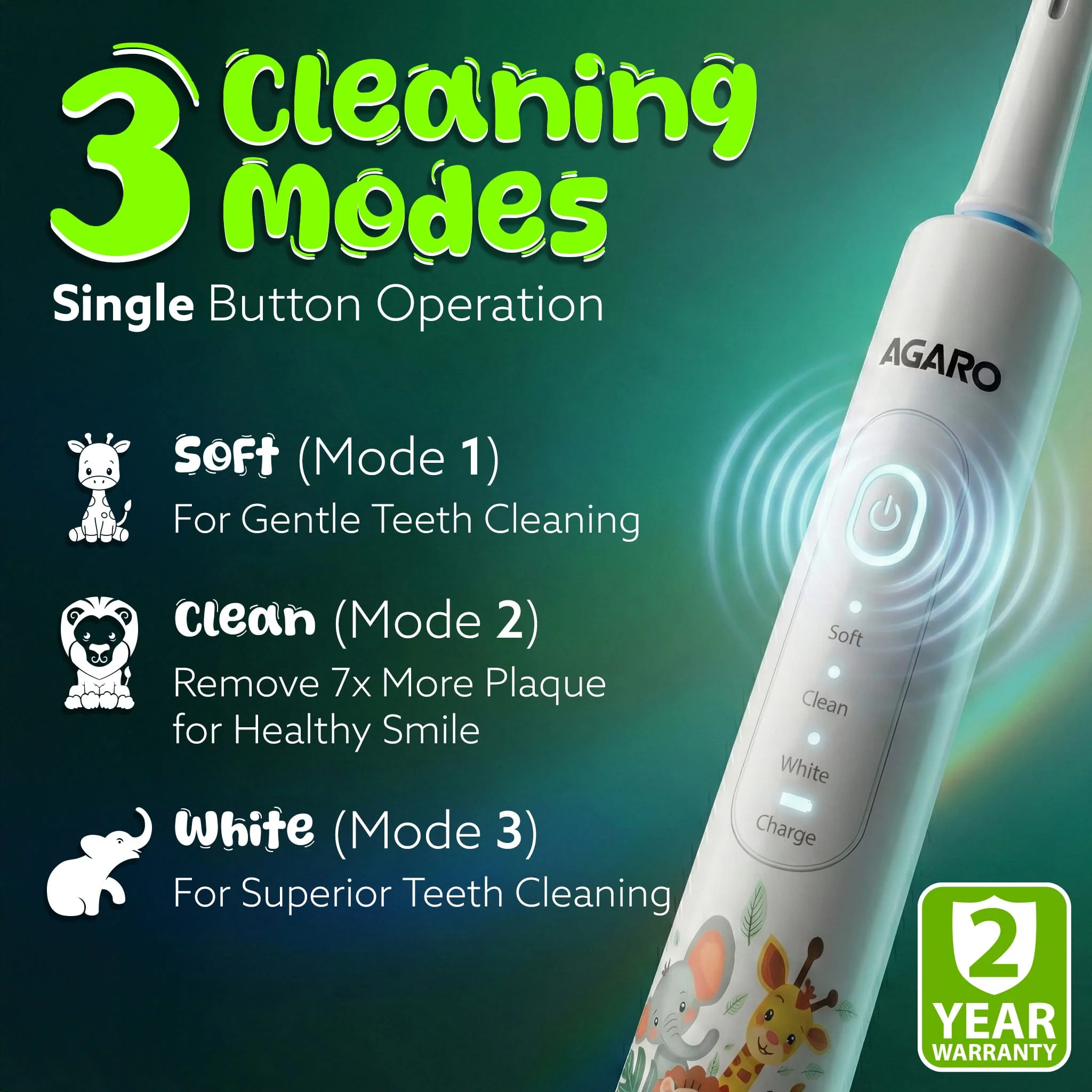 Rex Oscillating Kids Electric Toothbrush - Image 3