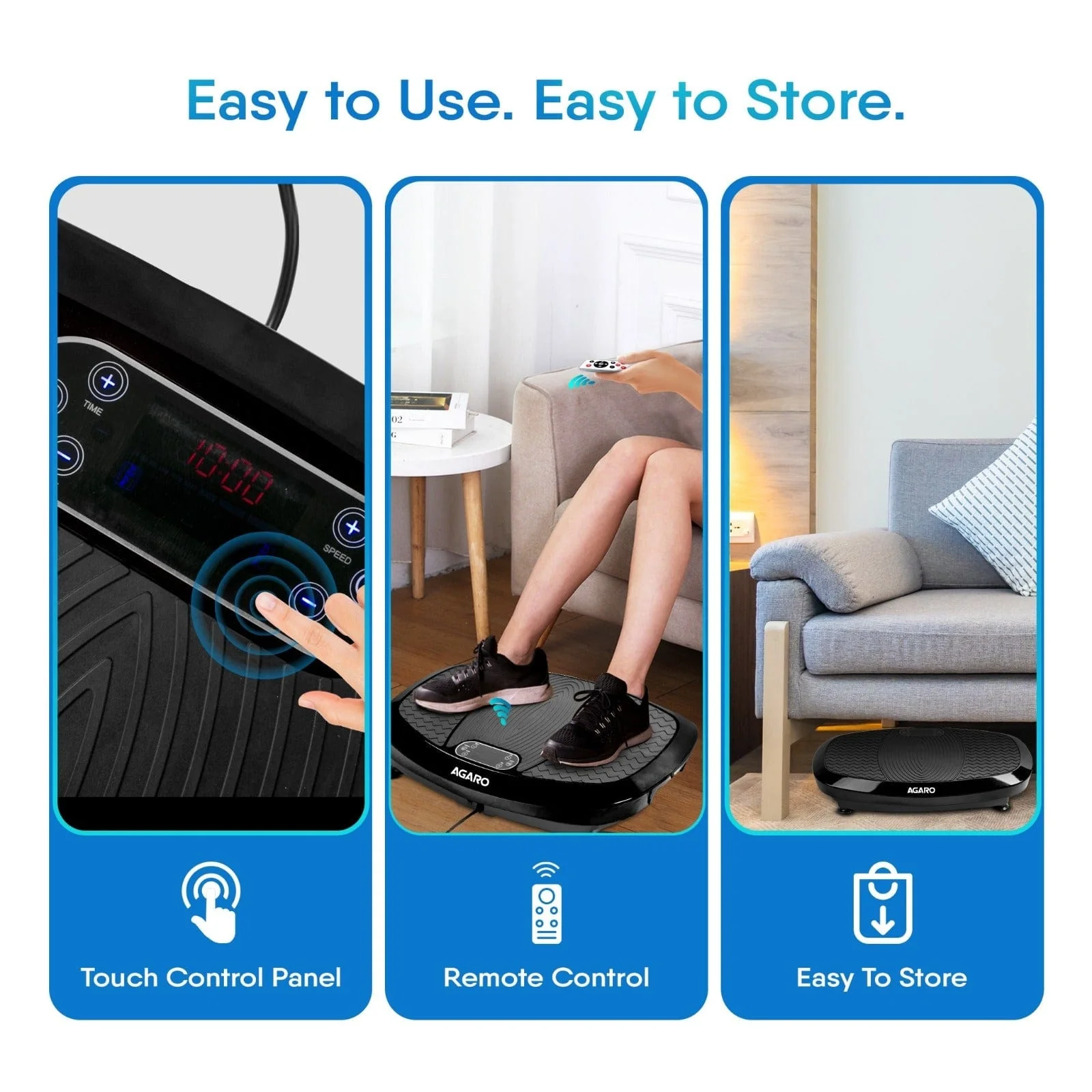 Royal 3D Vibration Plate Massager, Gym & Workout Machine , Muscle To ning, Calorie Burning, Weight Loss, 5 Auto Programs, Manual Mode, 180 Speeds, Adjustable Timer, With Remote & 2 Balance Straps - Image 11