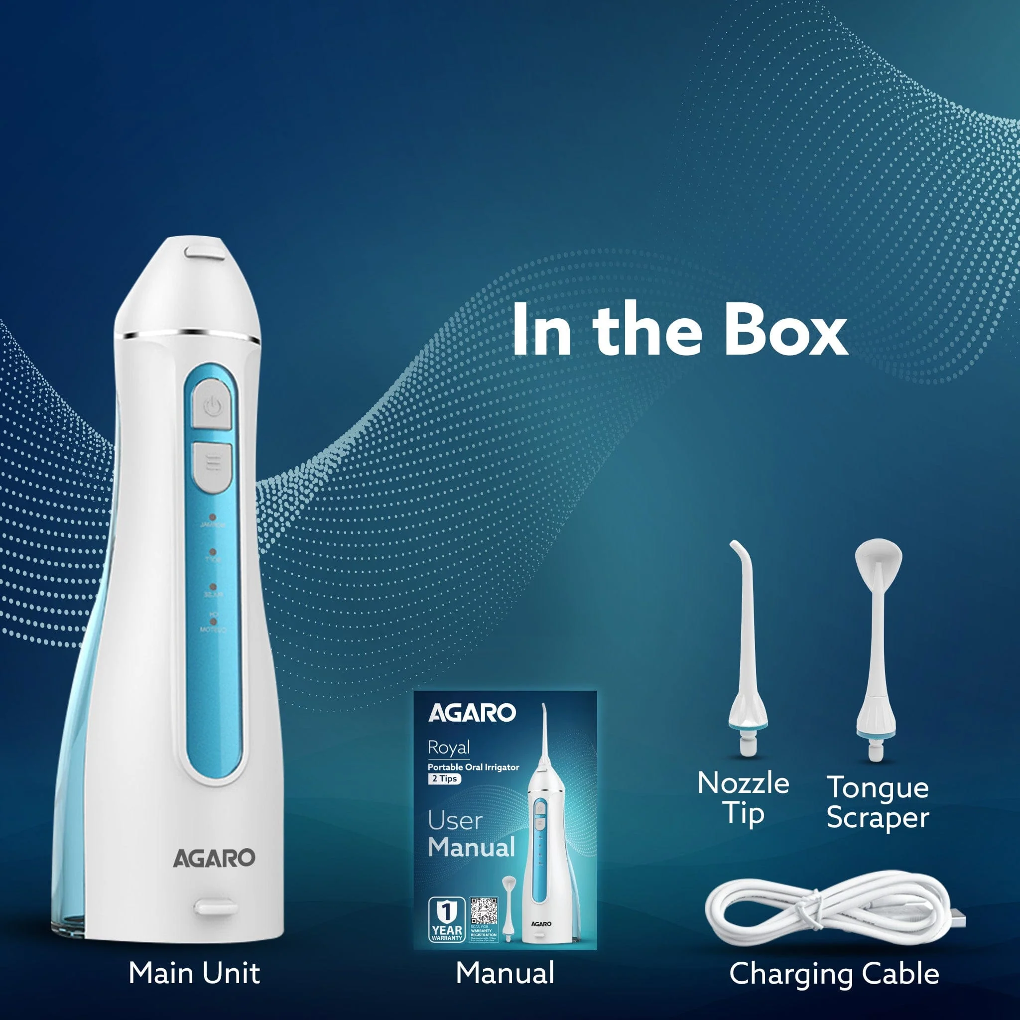Royal Dental Flosser for teeth, 2 Nozzles, Portable, Cordless & Rechargeable,4 Cleaning Modes,IPX7 Waterproof with 200ml Watertank, Flossing at Home & Travel,Oral Flosser,Oral Irrigator - Image 8