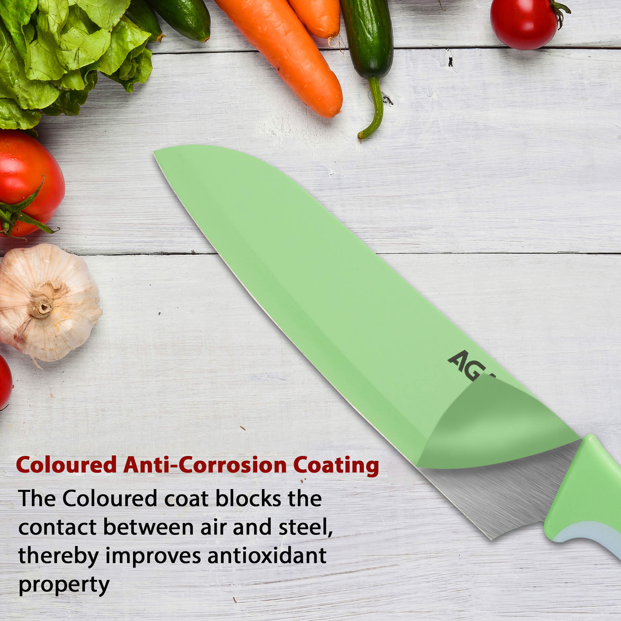 Royal Knife Set of 6pcs SS Multi Color - Image 3