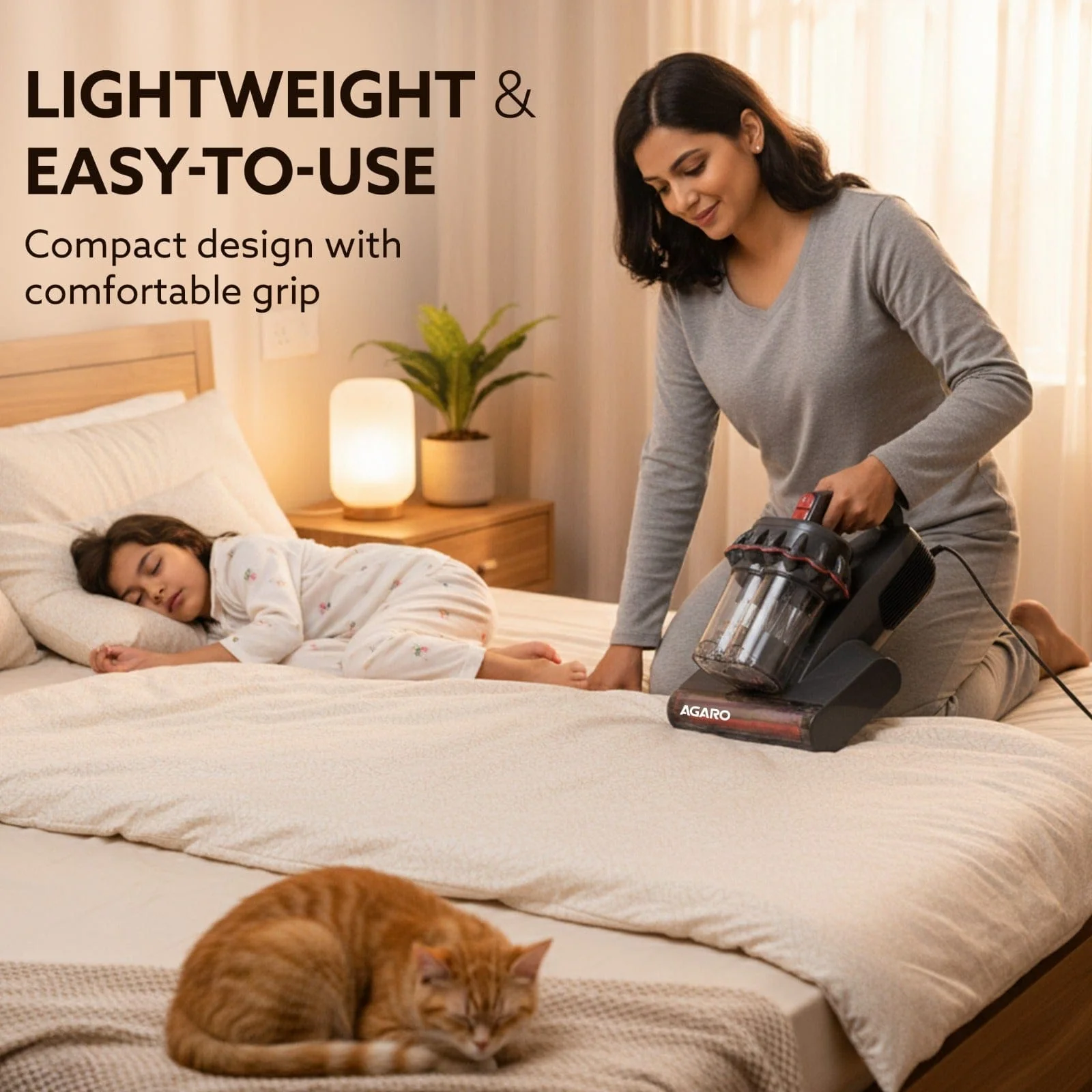Royal Mattress Vacuum Cleaner, 12kPa Suction Power & UV Light Sterilization, Bed Vacuum Cleaner & Mite Remover, Suitable for Beds, Mattresses, Sofas & Pillows - Image 7