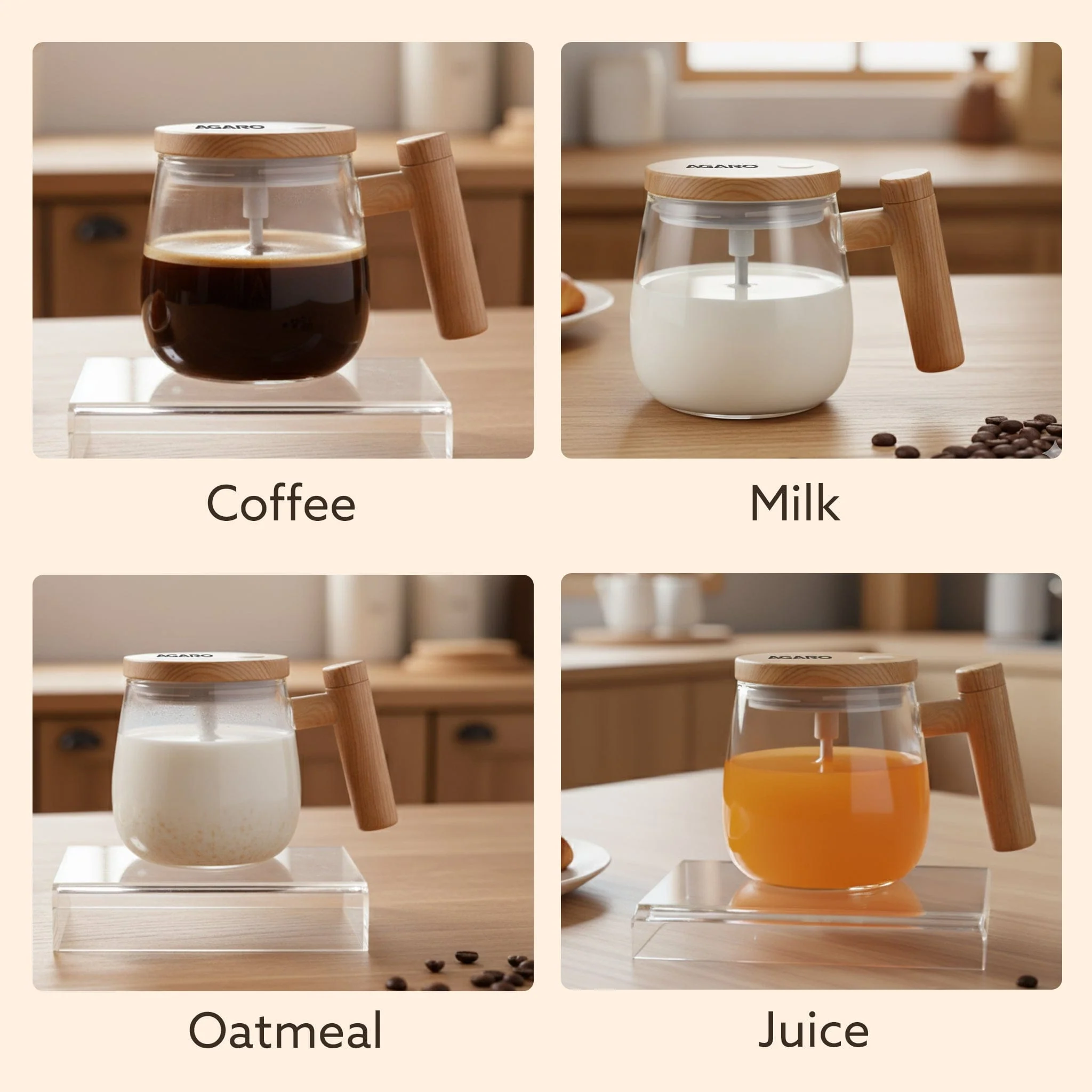 Self-Stirring Coffee Mug 400ml – Electric Automatic Mixing Cup with Lid, Borosilicate, Rechargeable Operated Blender for Coffee-Milk-Protein Shakes, Portable Mug for Home, Office & Travel - Image 5