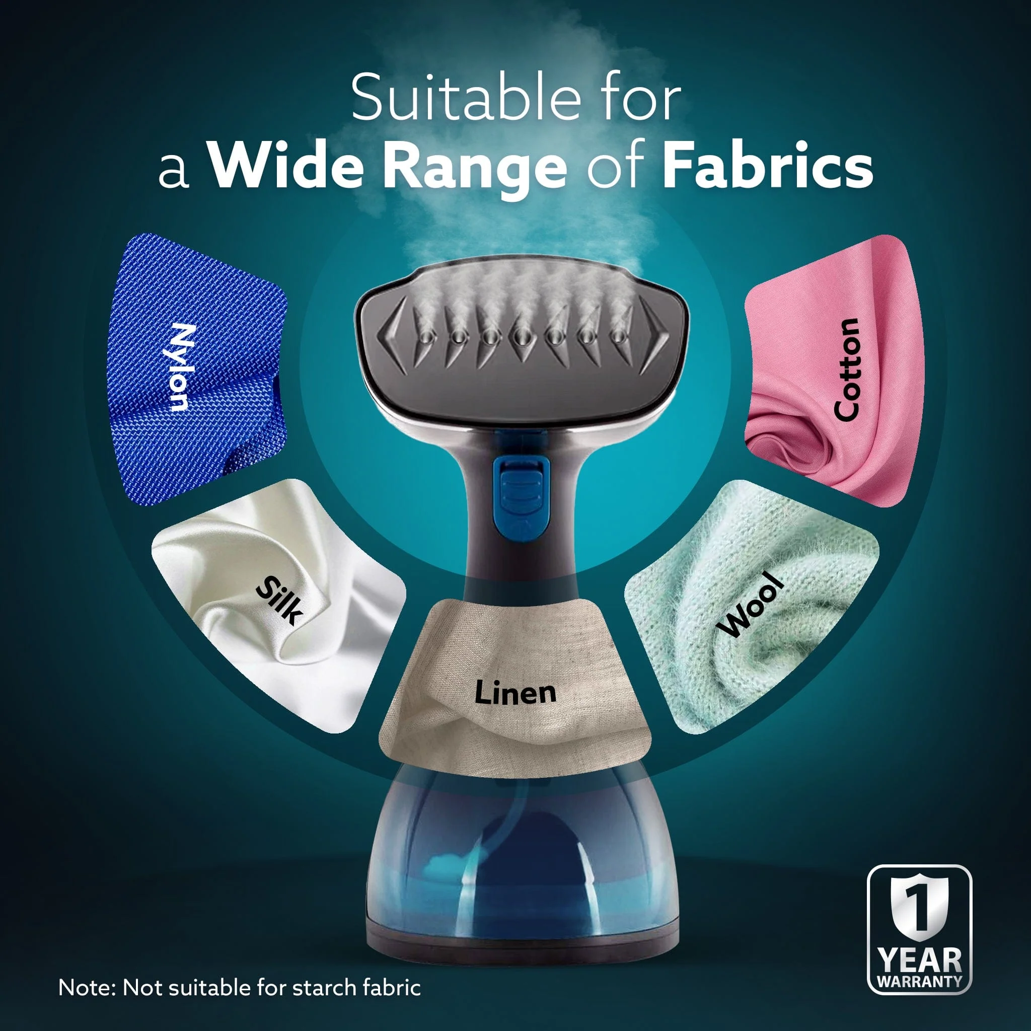 Signify Handheld Garment Steamer-Black & Blue - Image 5