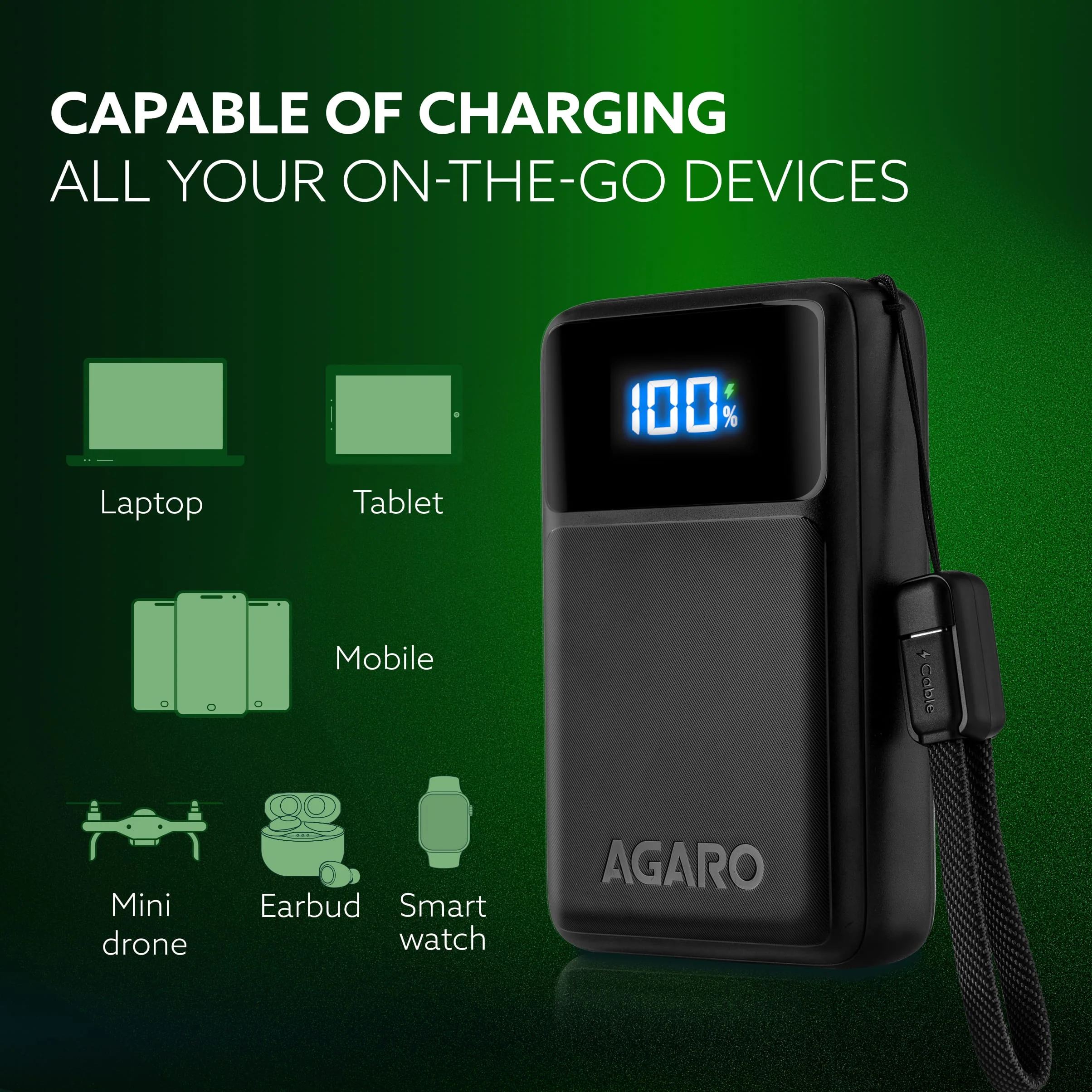 Spark 20000 mAh Compact Power Bank, 45W Quick Charging for Smartphones - Image 3