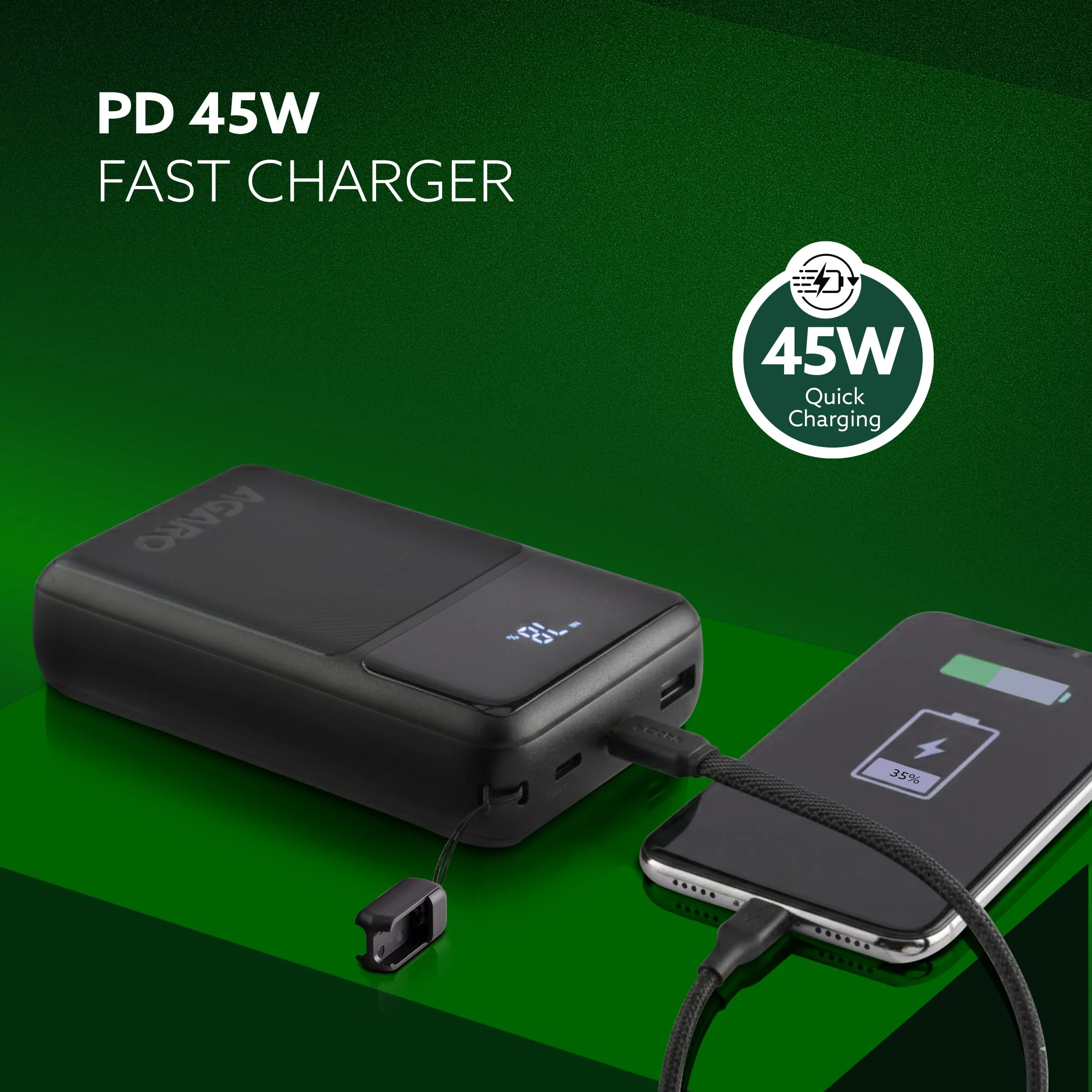 Spark 20000 mAh Compact Power Bank, 45W Quick Charging for Smartphones - Image 5