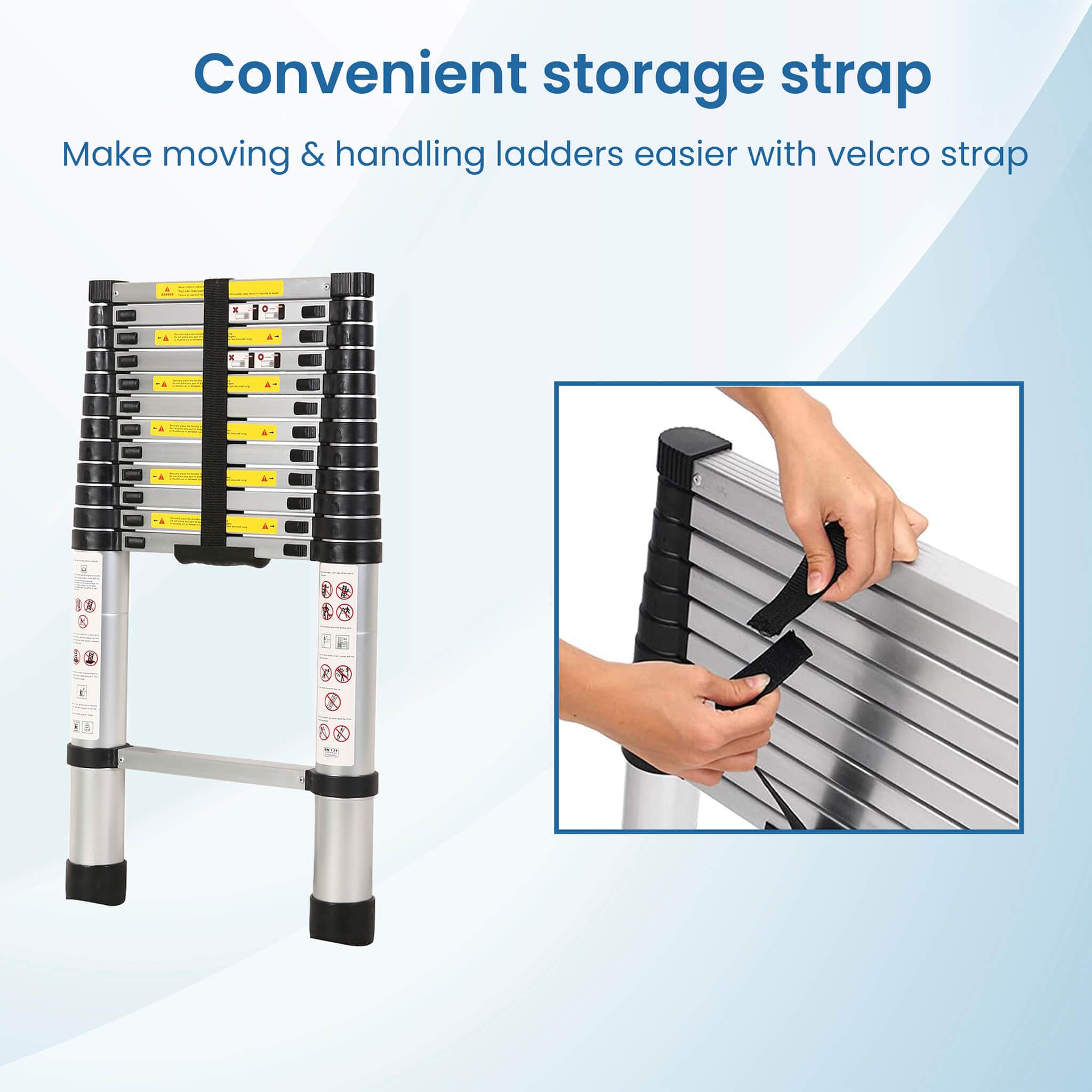 Telescopic Ladder 12.5 ft/13 Steps LD2019 - Image 4
