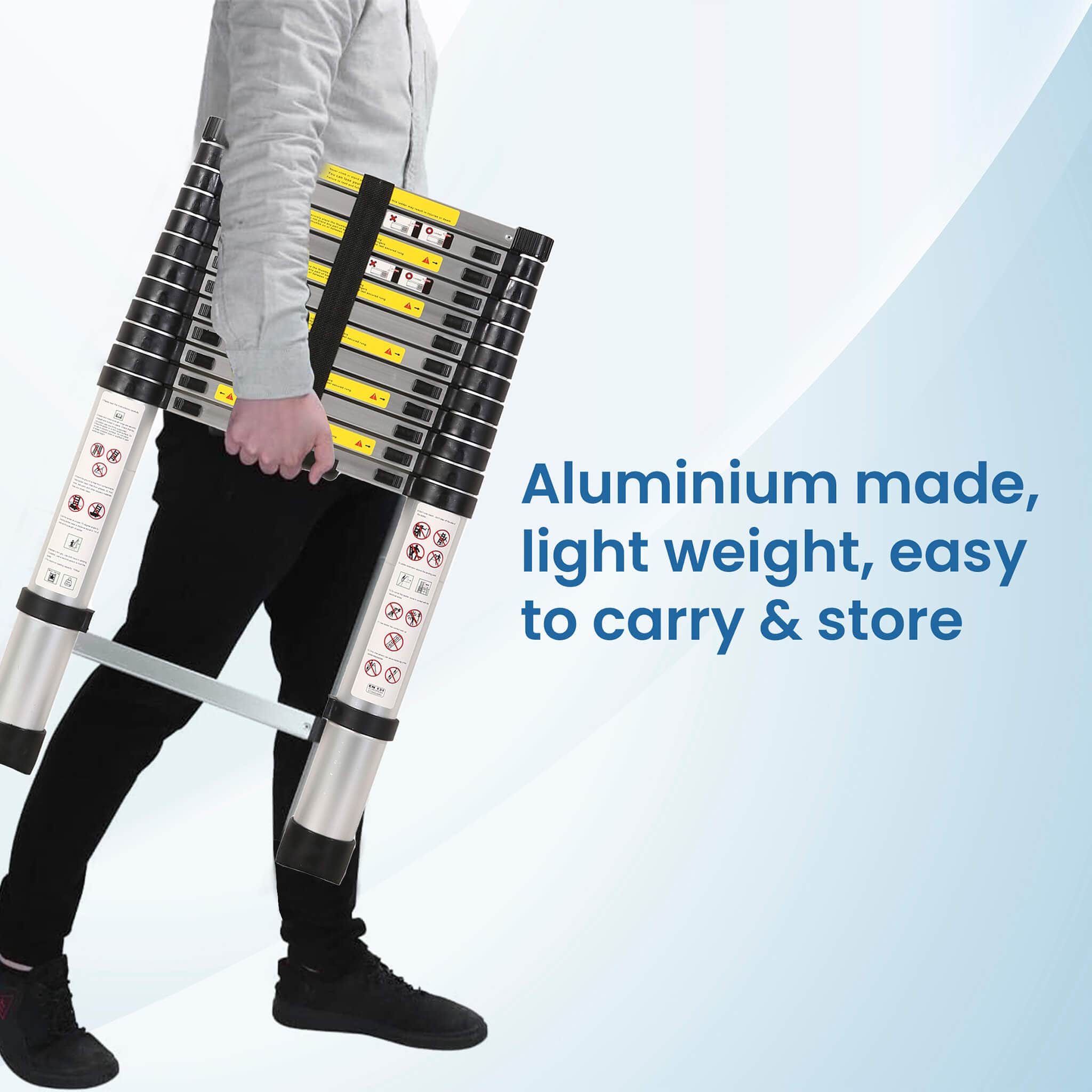 Telescopic Ladder 12.5 ft/13 Steps LD2019 - Image 6