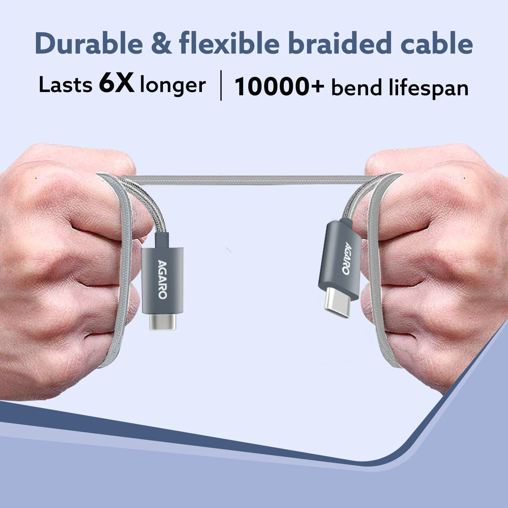 Type C to Type C Cable, 140W, Supports PD, Nylon Braided Fast Charging Cable, Compatible With Type C Devices Including Android Phone, iPhone, Laptop & MacBook etc, 1.5M, 480 Mbps Data Transmission - Image 5