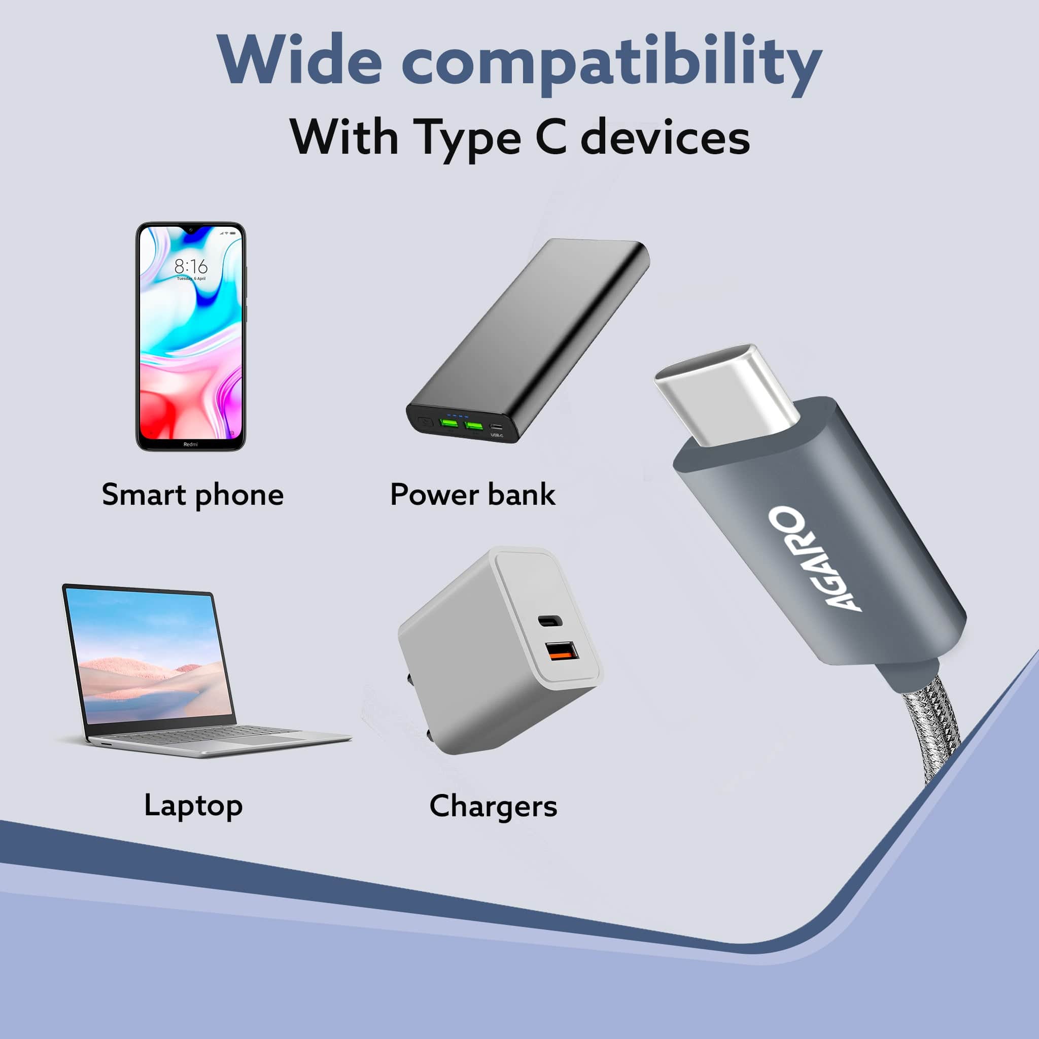 Type C to Type C Cable, 140W, Supports PD, Nylon Braided Fast Charging Cable, Compatible With Type C Devices Including Android Phone, iPhone, Laptop & MacBook etc, 1.5M, 480 Mbps Data Transmission - Image 6