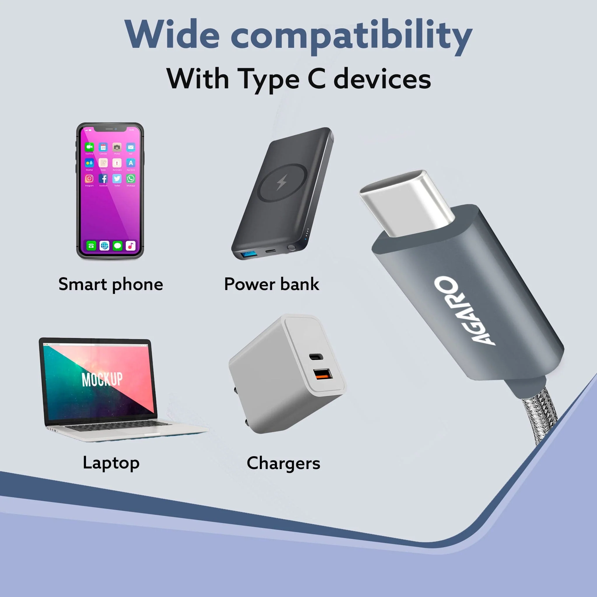Type C to Type C Fast Charging Cable compatible with Android devices, iPhone15, Power Bank, 5A, 100W, Supports PD, 480 Mbps Data Transmission, Braided, 1.5 Meter, Black - Image 6