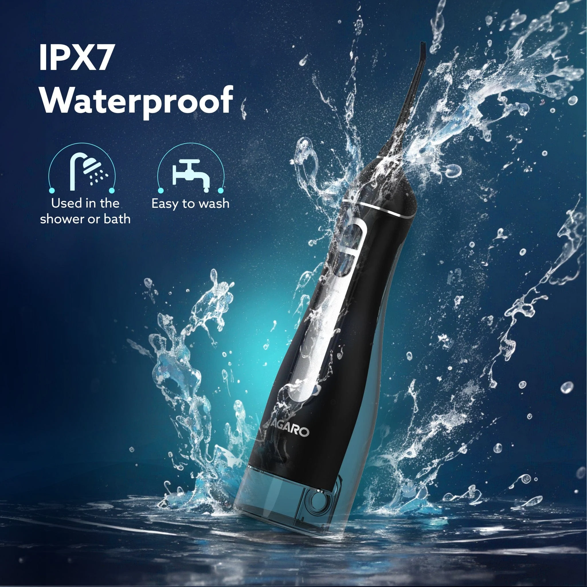 Ultra Dental Flosser for teeth, 5 Nozzles, Portable,Cordless & Rechargeable,4 Cleaning Modes,IPX7 Waterproof with 300ml Watertank, Flossing at Home & Travel,Oral Flosser,Oral Irrigator - Image 5