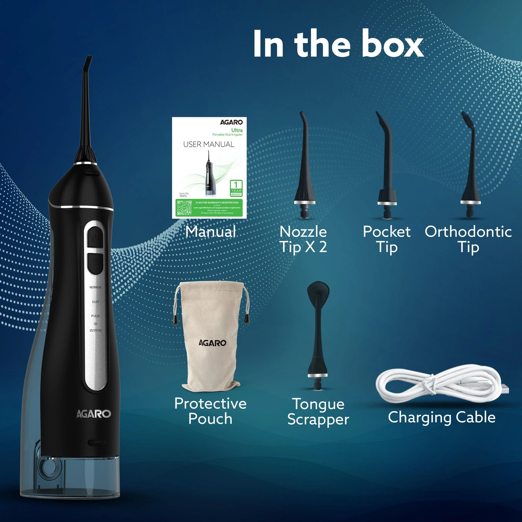 Ultra Dental Flosser for teeth, 5 Nozzles, Portable,Cordless & Rechargeable,4 Cleaning Modes,IPX7 Waterproof with 300ml Watertank, Flossing at Home & Travel,Oral Flosser,Oral Irrigator - Image 6