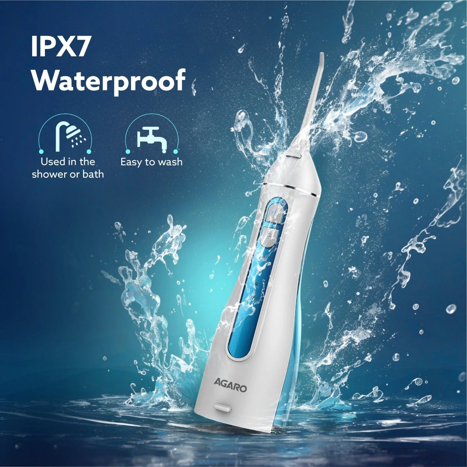 Ultra Plus Portable Dental Flosser for teeth, 5 Nozzles, Portable,Cordless & Rechargeable,4 Cleaning Modes,IPX7 Waterproof with 200ml Watertank, Flossing at Home & Travel,Oral Flosser,Oral Irrigator - Image 5