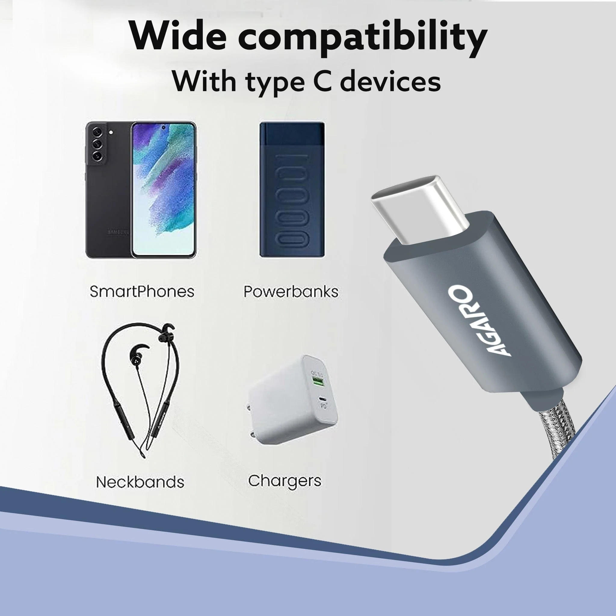 USB-A to Type C Cable, Nylon Braided Cable, 65W, 6A Fast Charging, Compatible with All Type C Devices Including Smartphones, Tablets, etc, Supports PD, 1.5M (4.9Ft), 480 Mbps Data Transmission - Image 6