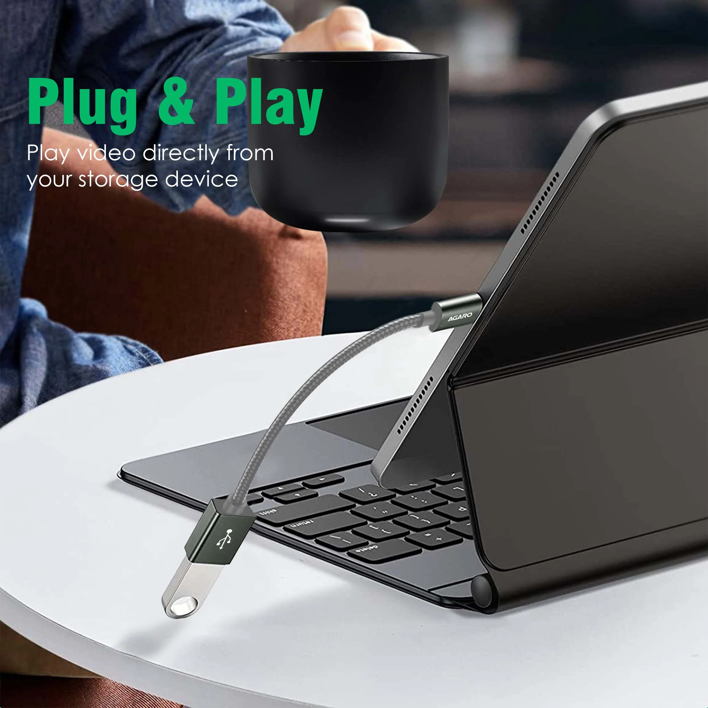USB Type C to USB 3.0 OTG Cable, Adapter, Connector, Fast Charging, Data Transfer Speed Up to 10 GBPS, Compatible with Laptops, Tablets, Smartphone and Chargers - Image 6